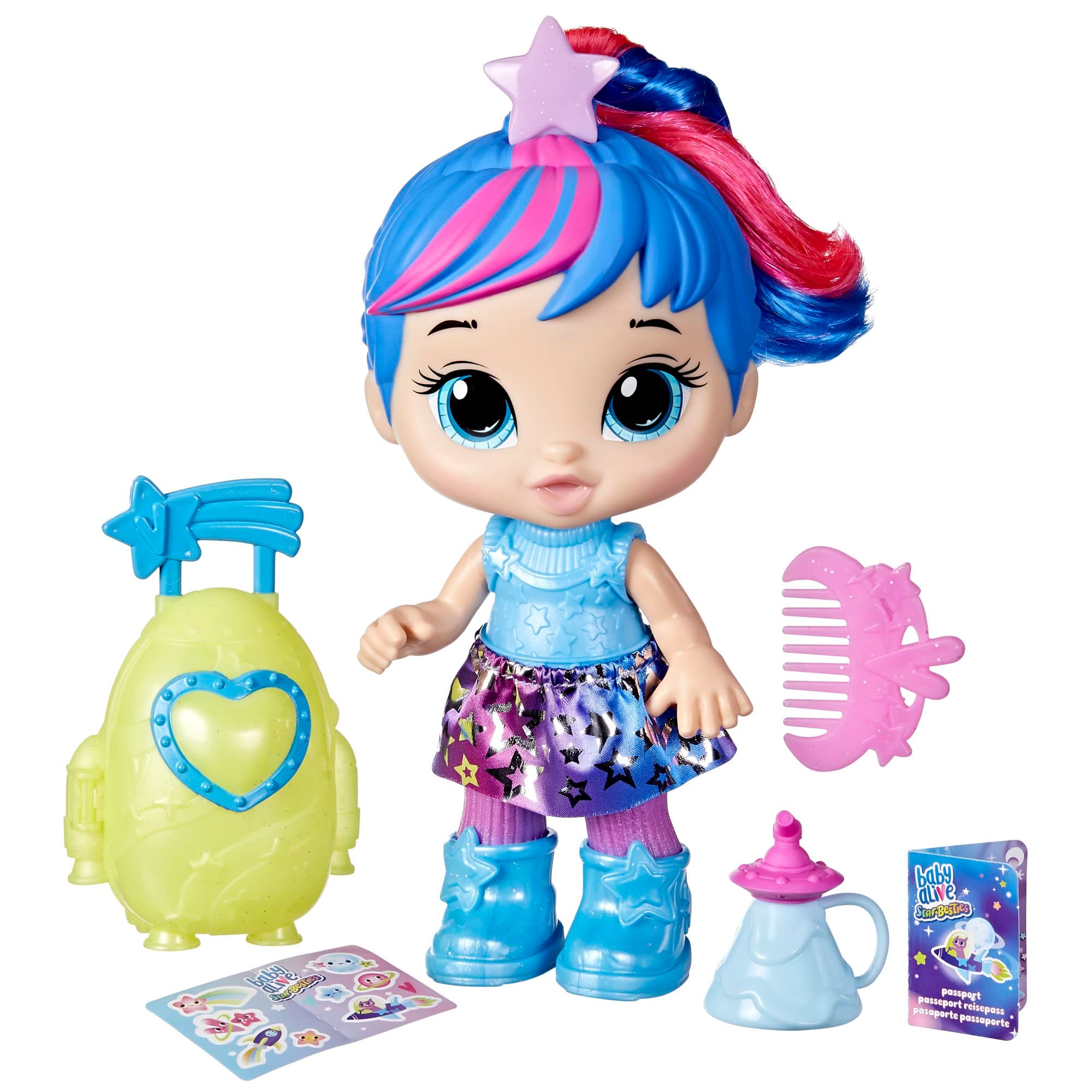 Star Besties Doll, Stellar Skylar, 8-inch Space-Themed Doll for 3 Year Old Girls and Boys and Up, Accessories