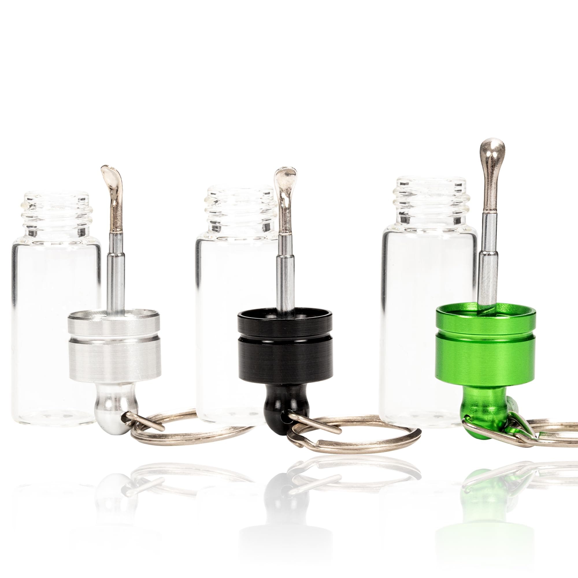 3pcs Spice Powder Tool Small Glass Bottle with Spoon Glass Vial Dispenser Spice Jars Mini Storage Bottle Leak-Proof Waterproof Small Storage Containers for Travel Small Glass Bottle Pocket Vial