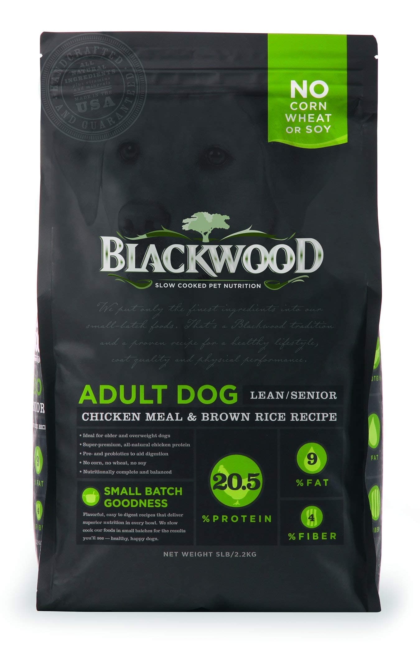 Blackwood Pet Food 22246 Adult Dog, Lean/Senior, Chicken Meal & Brown Rice Recipe, 30Lb.