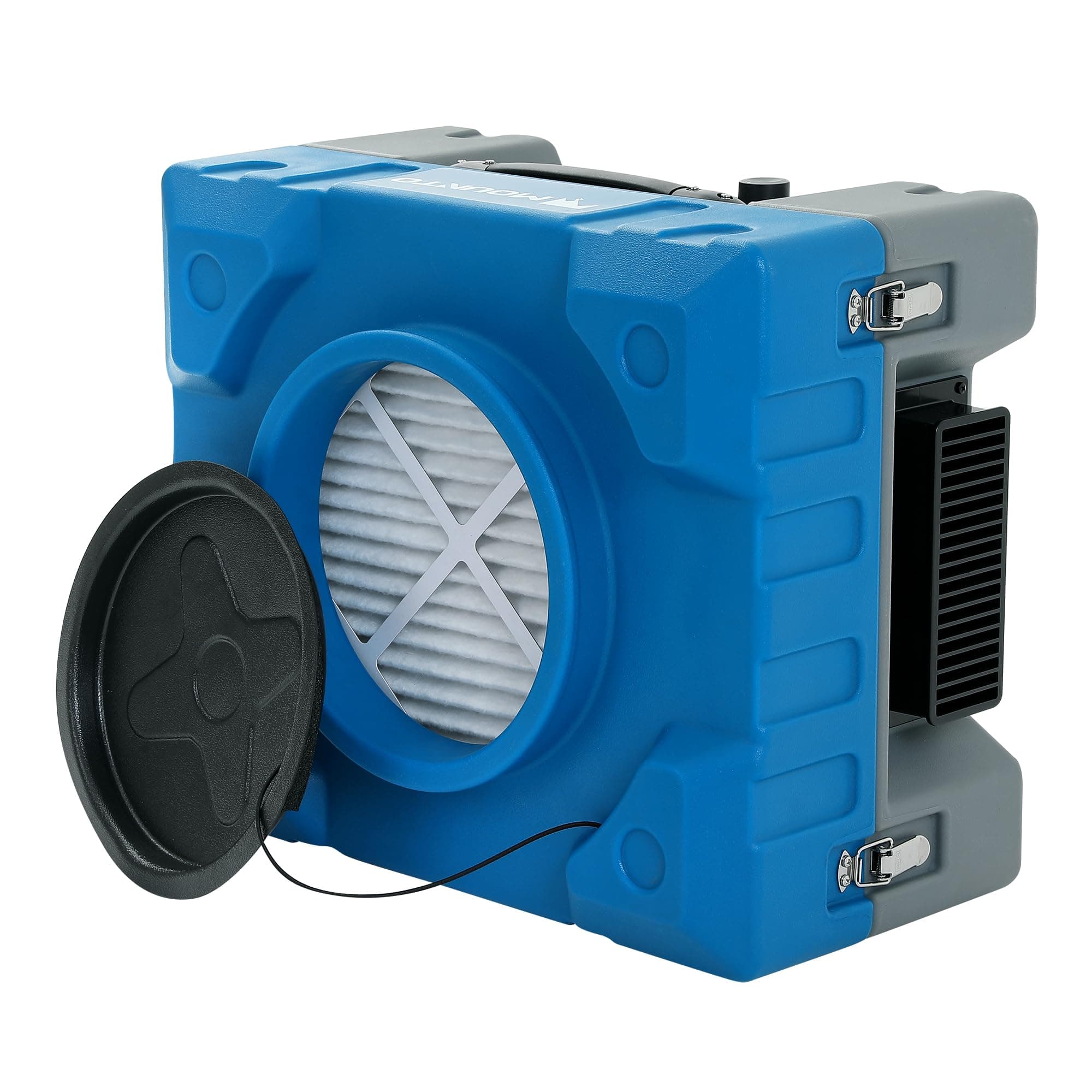 MOUNTO 550cfm Hepa Air Scrubber Industrial Air Cleaner- 550cfm Portable Air Purifier w/Variable Speed, Dual Outlet for Fire/Water Damage Restoration, Construction & Painting, Janitorial (Blue)