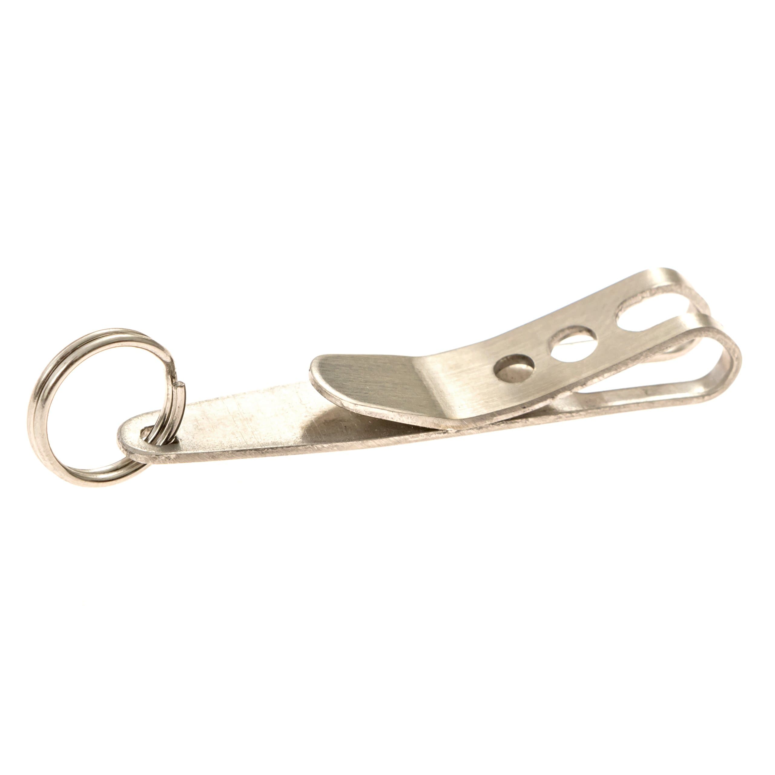 Keychain Pocket Clip Key Ring Holder - Eliminates Pocket Bulge. Small but Strong.