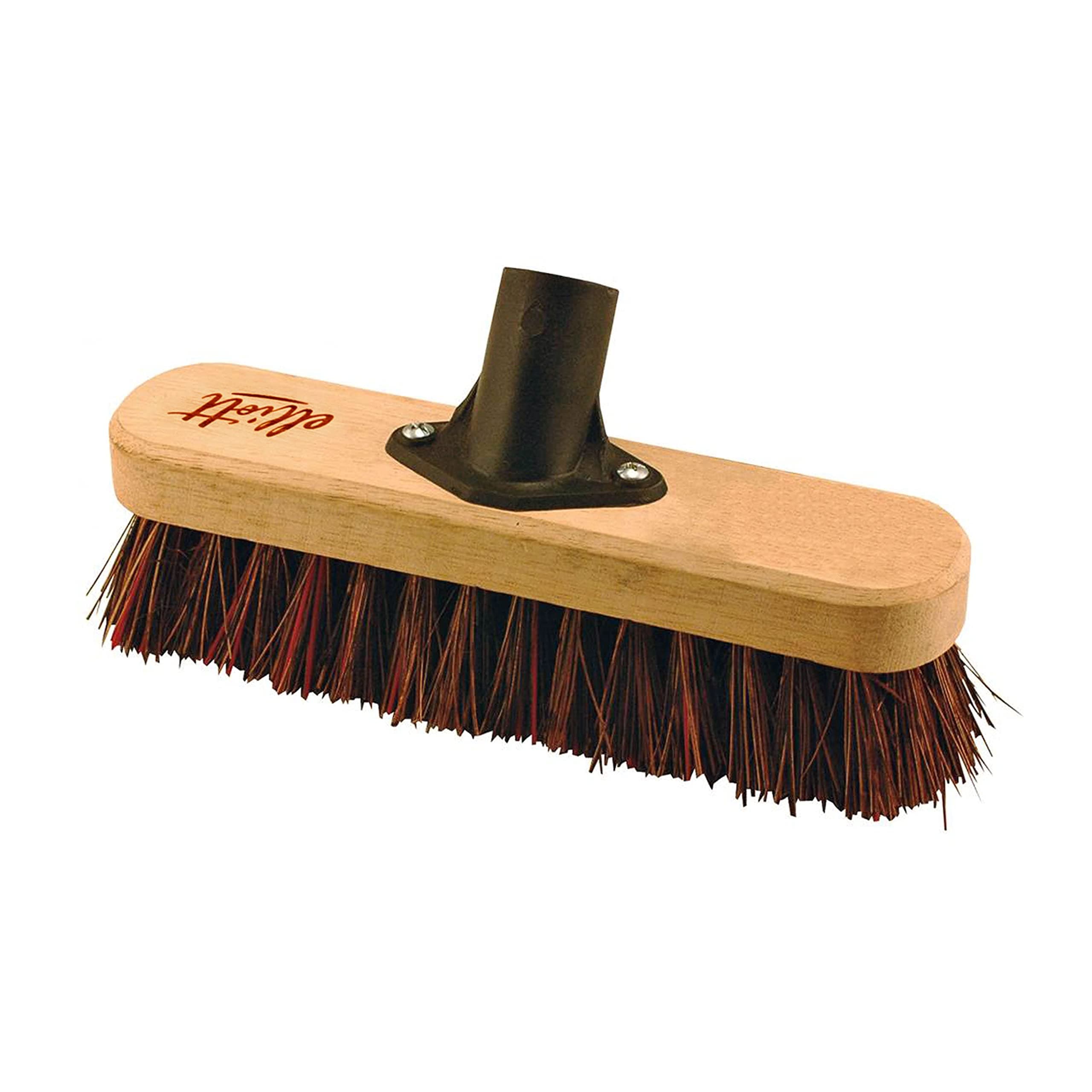 Deck Scrubbing Broom Head with Natural Union Fibre, Beige, 22cm wide