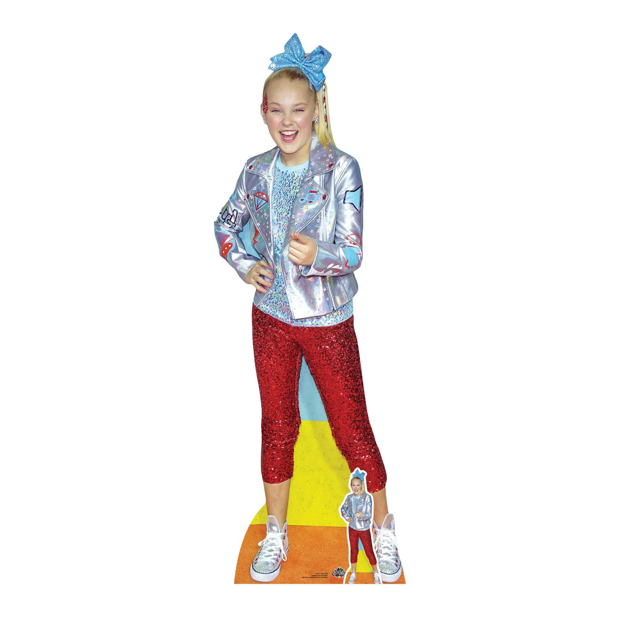 STAR CUTOUTSCS717 Jojo Siwa Life-size Cardboard Cut Out, Cardboard, Multi-Colour, 3 x 60 x 172 cm