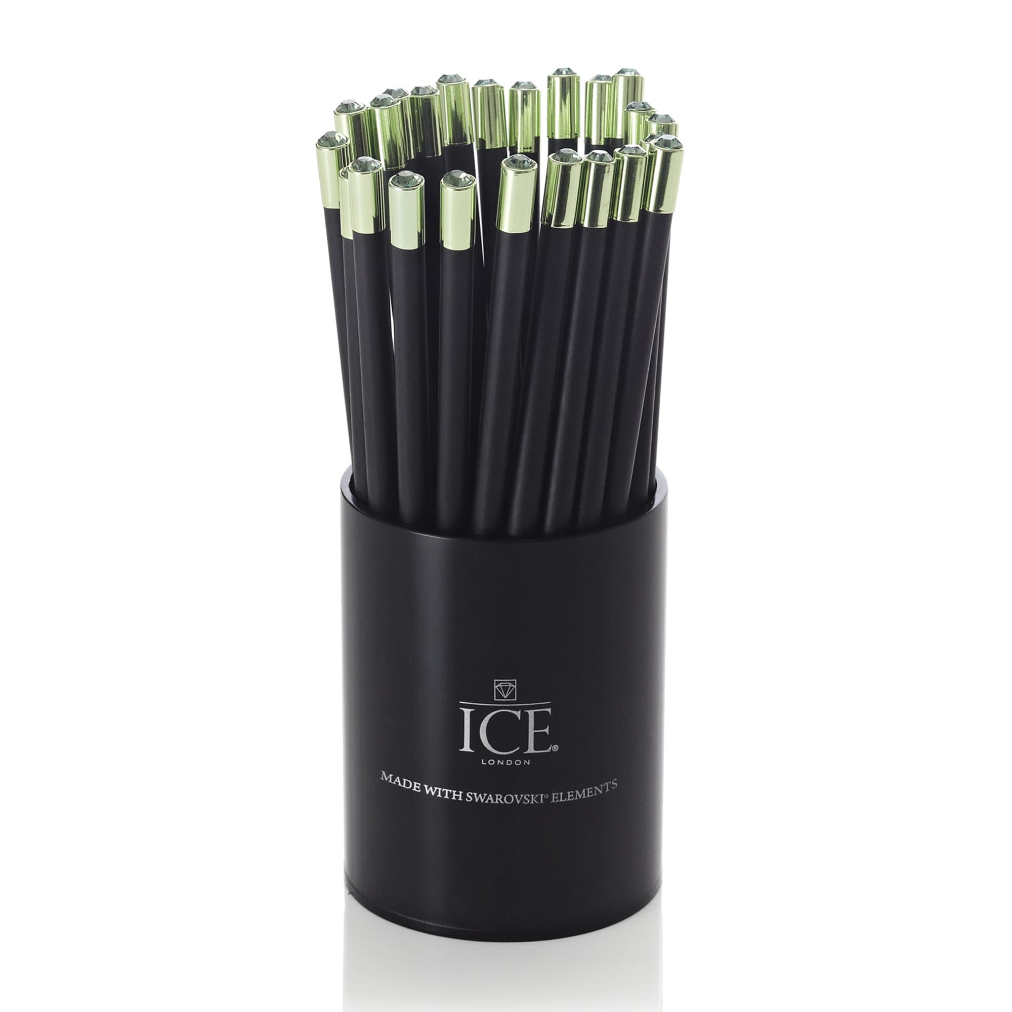Metallic Tipped Pencil Pot Of 20 Light Green
