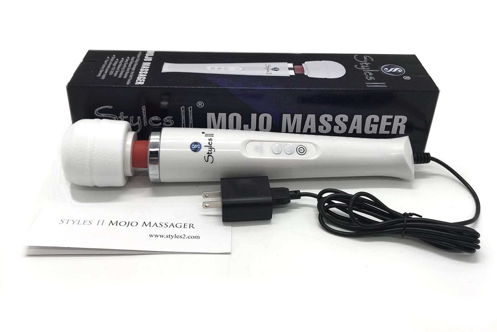 Styles II Mojo Handheld Body Massager 10 Pulsation - Great at-Home for Neck, Back, Shoulder, Waist, Feet - Suitable for All