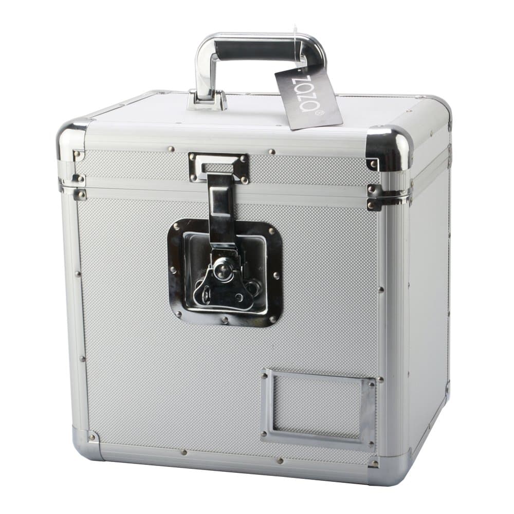 ZAZAⓇ Aluminum Silver Euro Style Album Case Holds 70 Records (LC50Z SILVER)