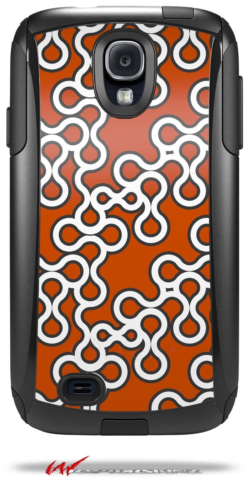 Locknodes 03 Burnt Orange - Decal Style Vinyl Skin fits Otterbox Commuter Case for Samsung Galaxy S4 - (CASE NOT INCLUDED)