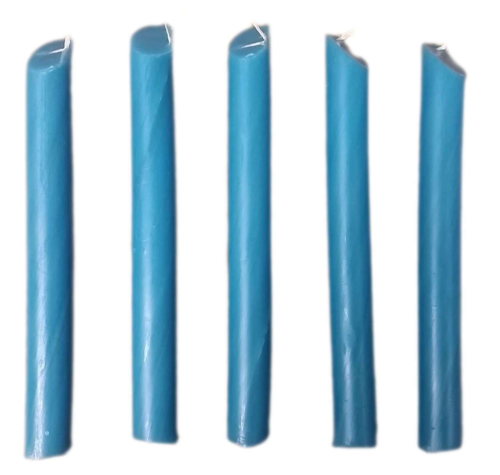 Solid Color Dripping Candle - Drip Candle 6 Pack (Teal)