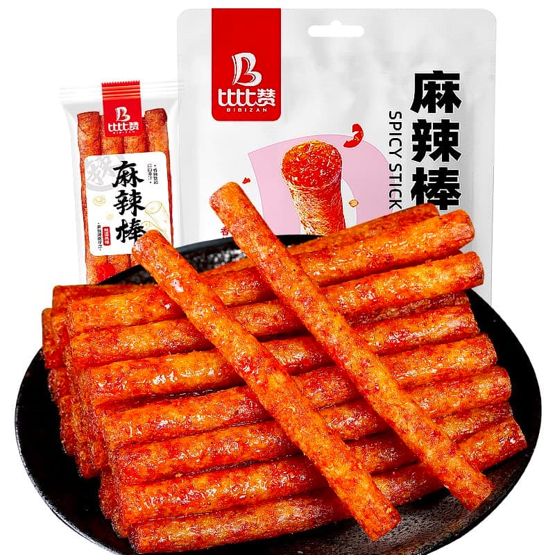Handmade spicy strips 180g /6.34 Oz, La tiao, Spicy Strip, Konjac, Asia Chinese Snack, Vegan - Kosher - Gluten-Free Spicy slices Traditional gluten (1 pack)