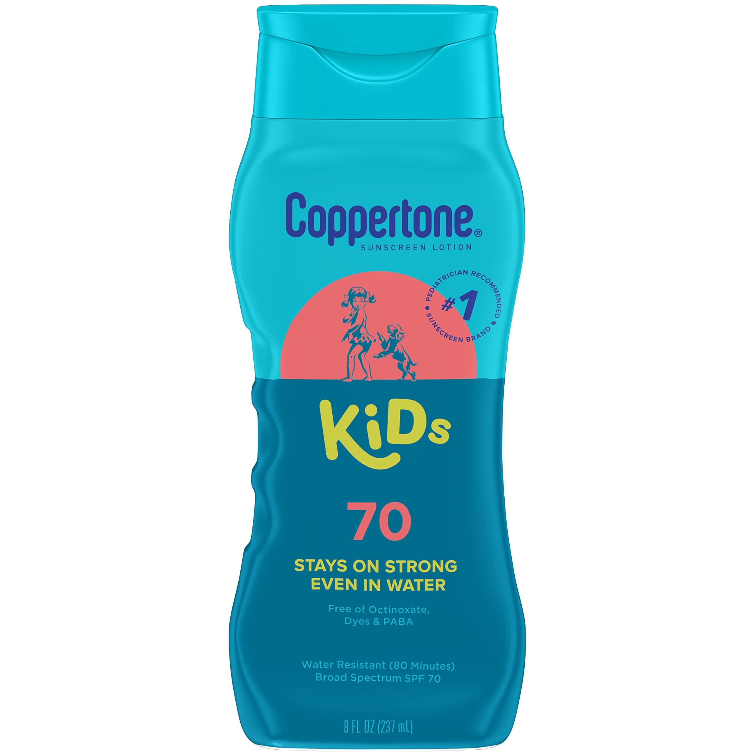 Kids Sunscreen Lotion SPF 70, Water Resistant Sunscreen for Kids, 8 Fl Oz Bottle