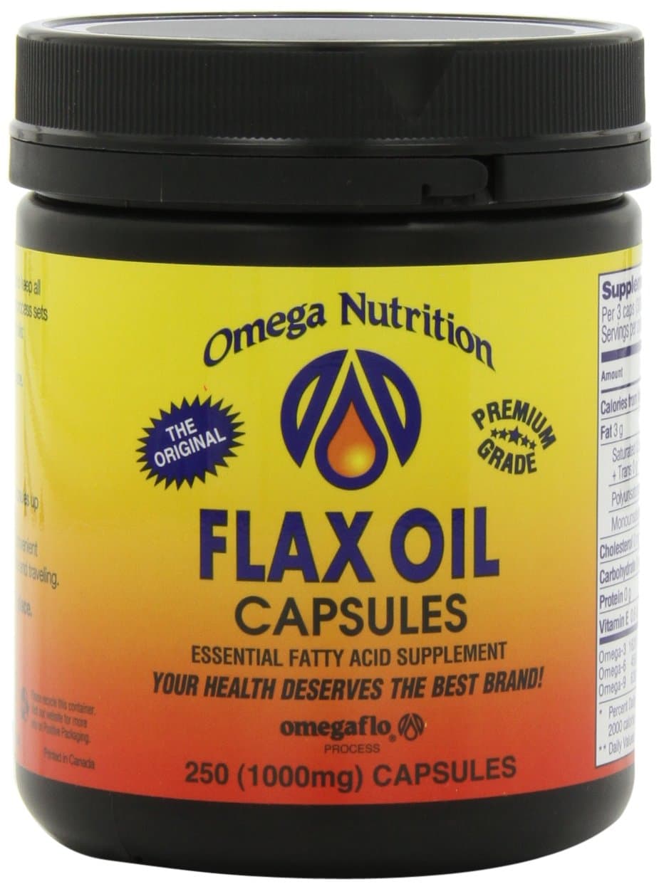 Omega Nutrition Flax Seed Oil Capsules, 250-Count
