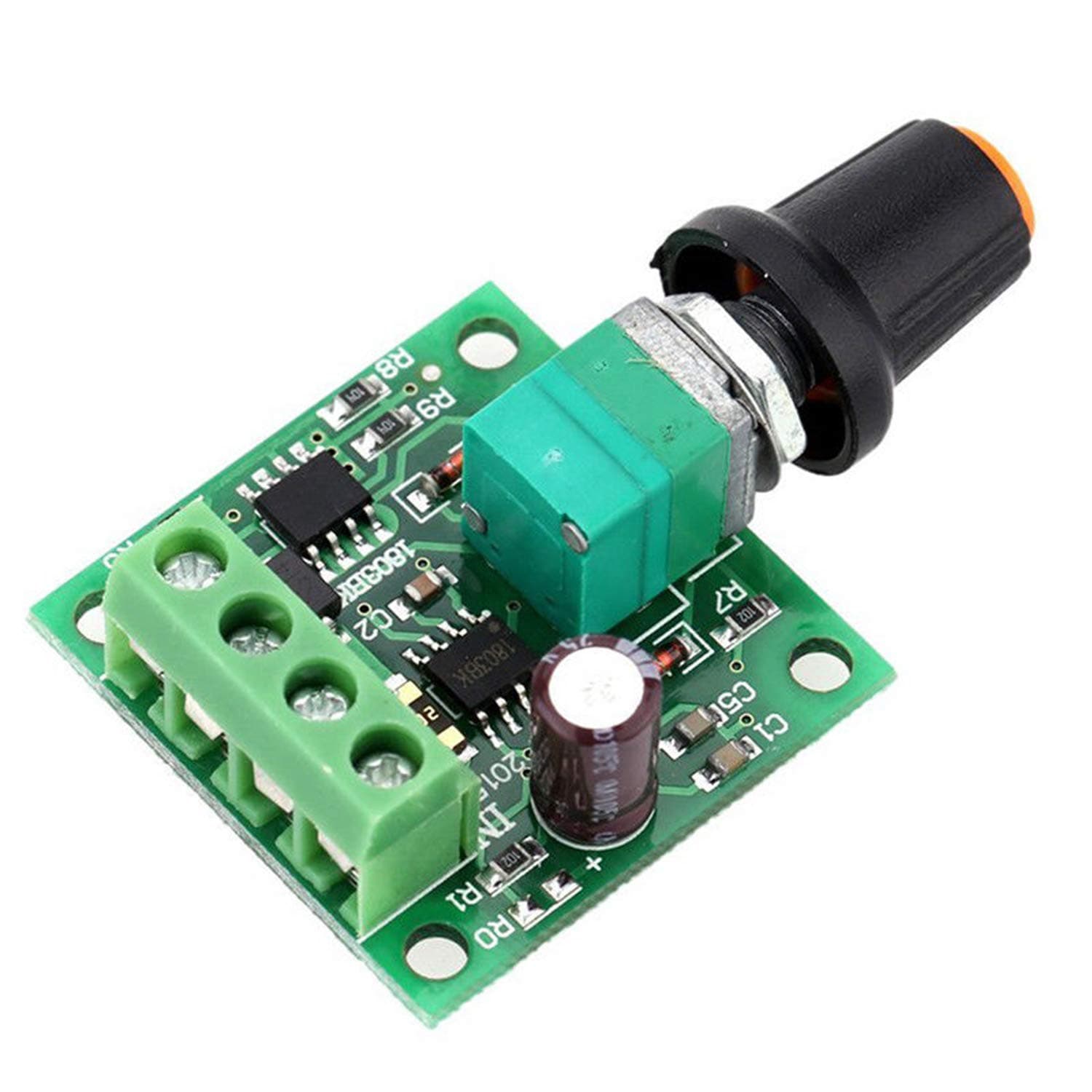 Greartisan 1.8V-15V 2A DC Motor Speed Controller PWM Variable Speed Regulator Governor Switch 1803BK with Speed Control Knob