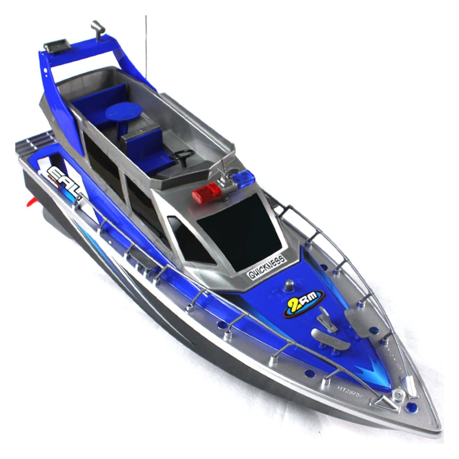 Electric Full-Function Big-Size 4-Channel Patrol Craft Remote Control Boat with Rechargeable Batteries