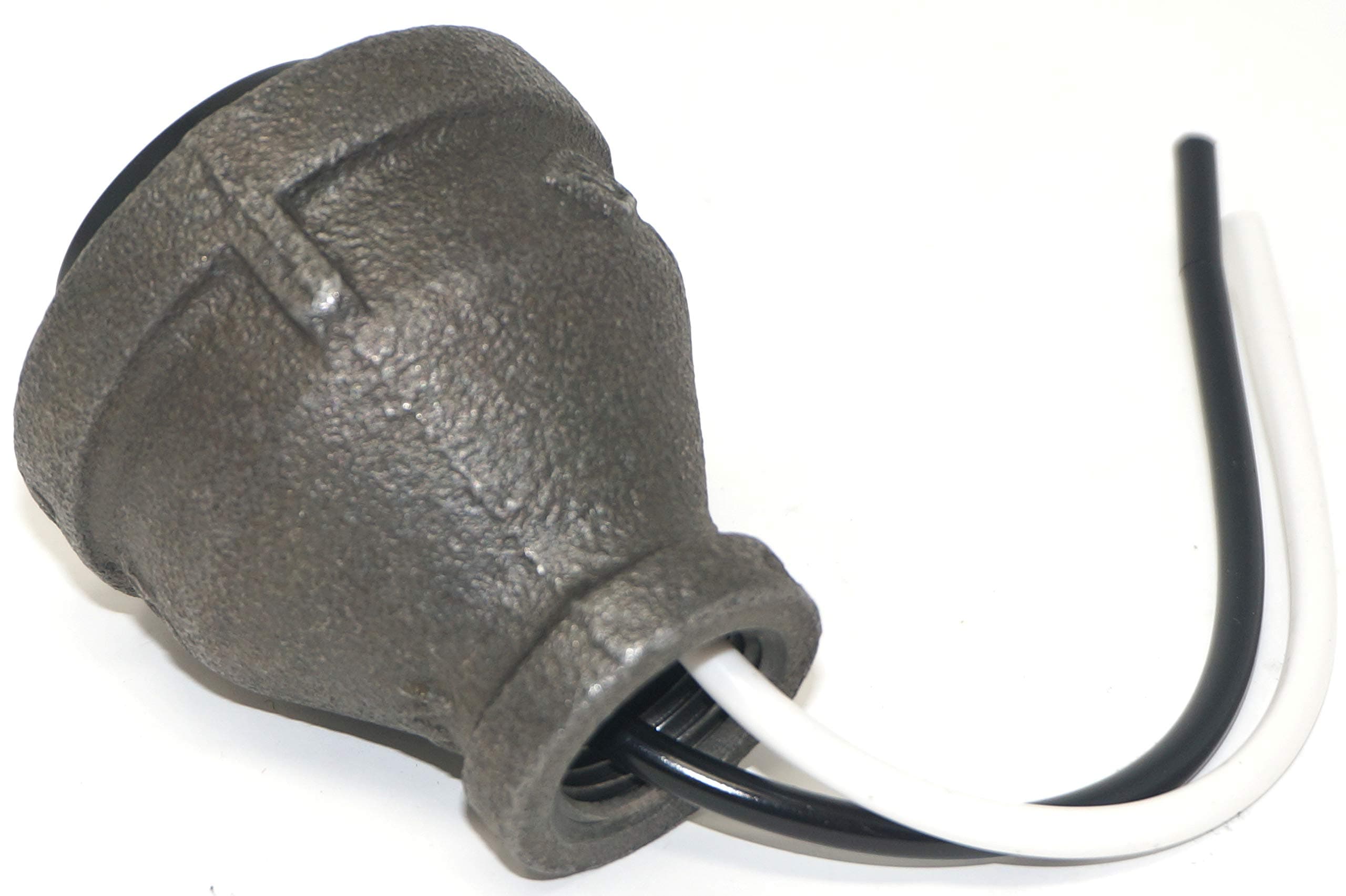 Industrial Black Iron Pipe Lamp Socket w/Wire Leads