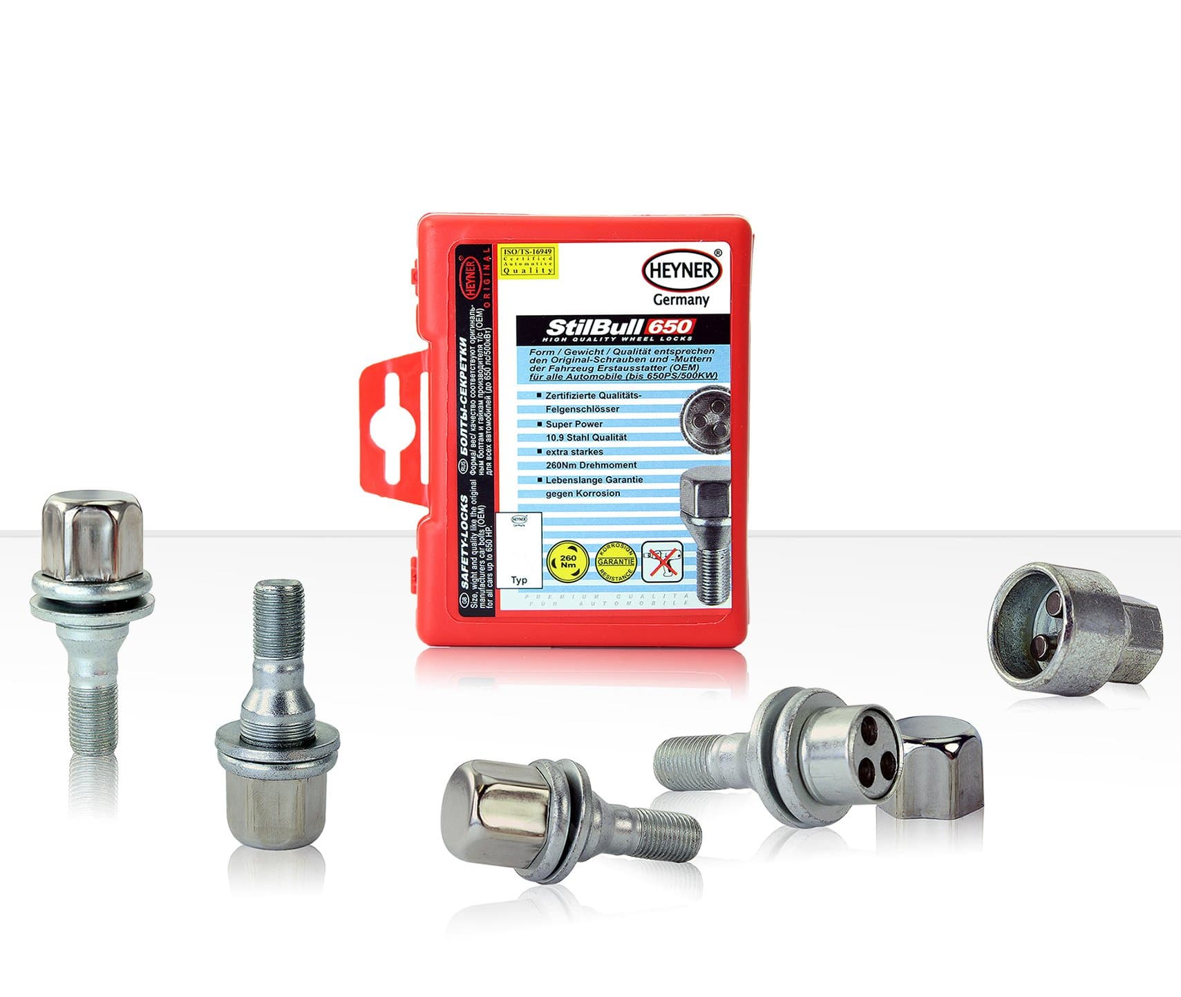 Fits Peugeot 206 207 208 Models Heyner Germany Locking Wheel Nuts Set 4 Car Security Locks Anti-theft ZH4