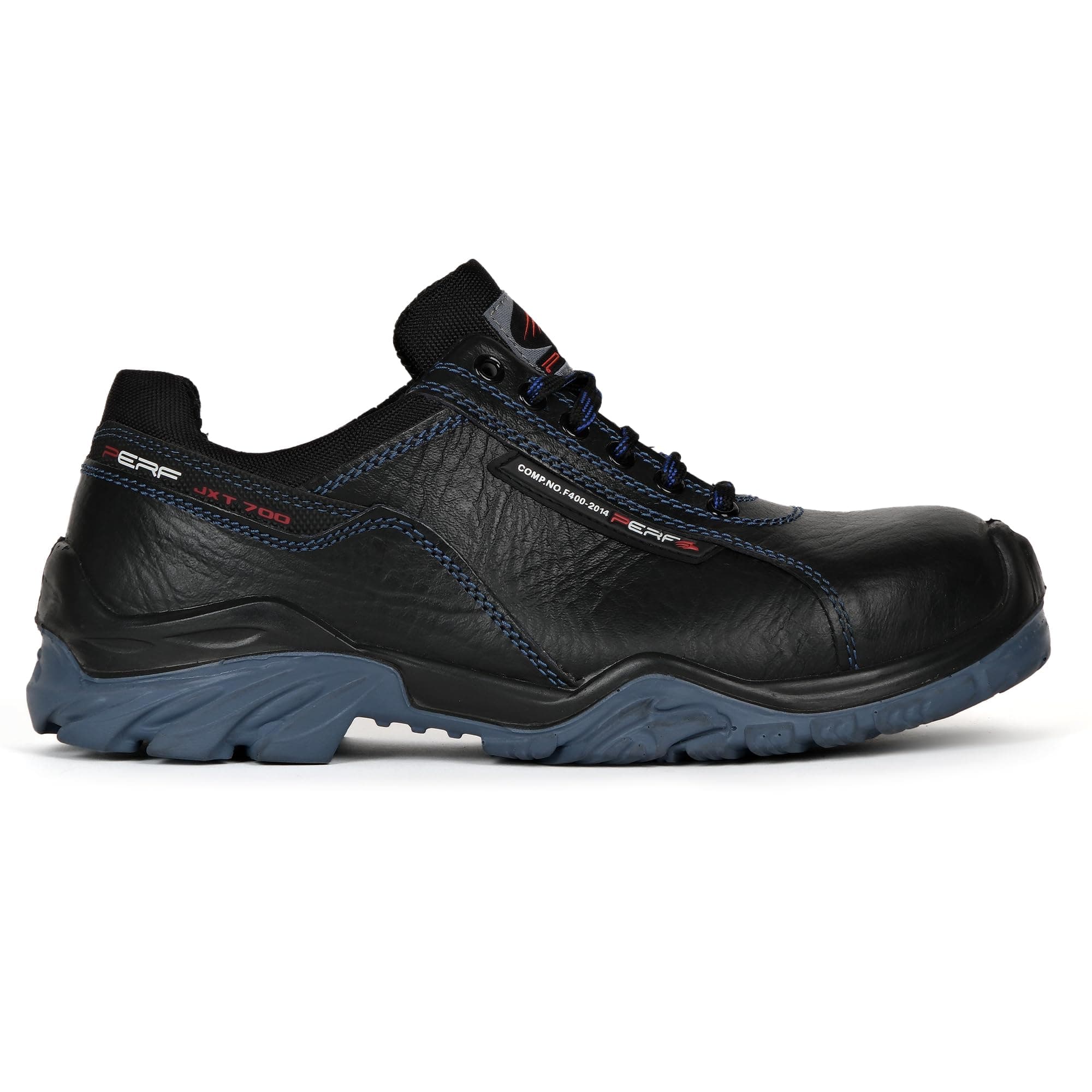 - PERF Tornado G SB - Water-Repellent Leather Safety Shoe with Non-Metallic Toe Cap, Breathable Lining, Cushioned Footbed, and Durable PU Double Density Sole - Work Shoe for Men.