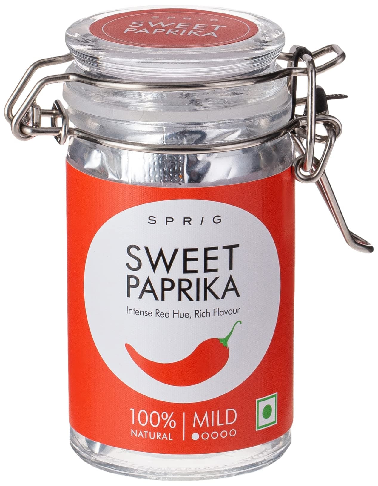 Sprig Sweet Paprika | From Sun-Ripened Sweet Paprika Pods| 100% Pure | No artificial colours, flavours, fillers or preservatives |Garnish, Season, make spice rubs or marinades | Jar – 30g