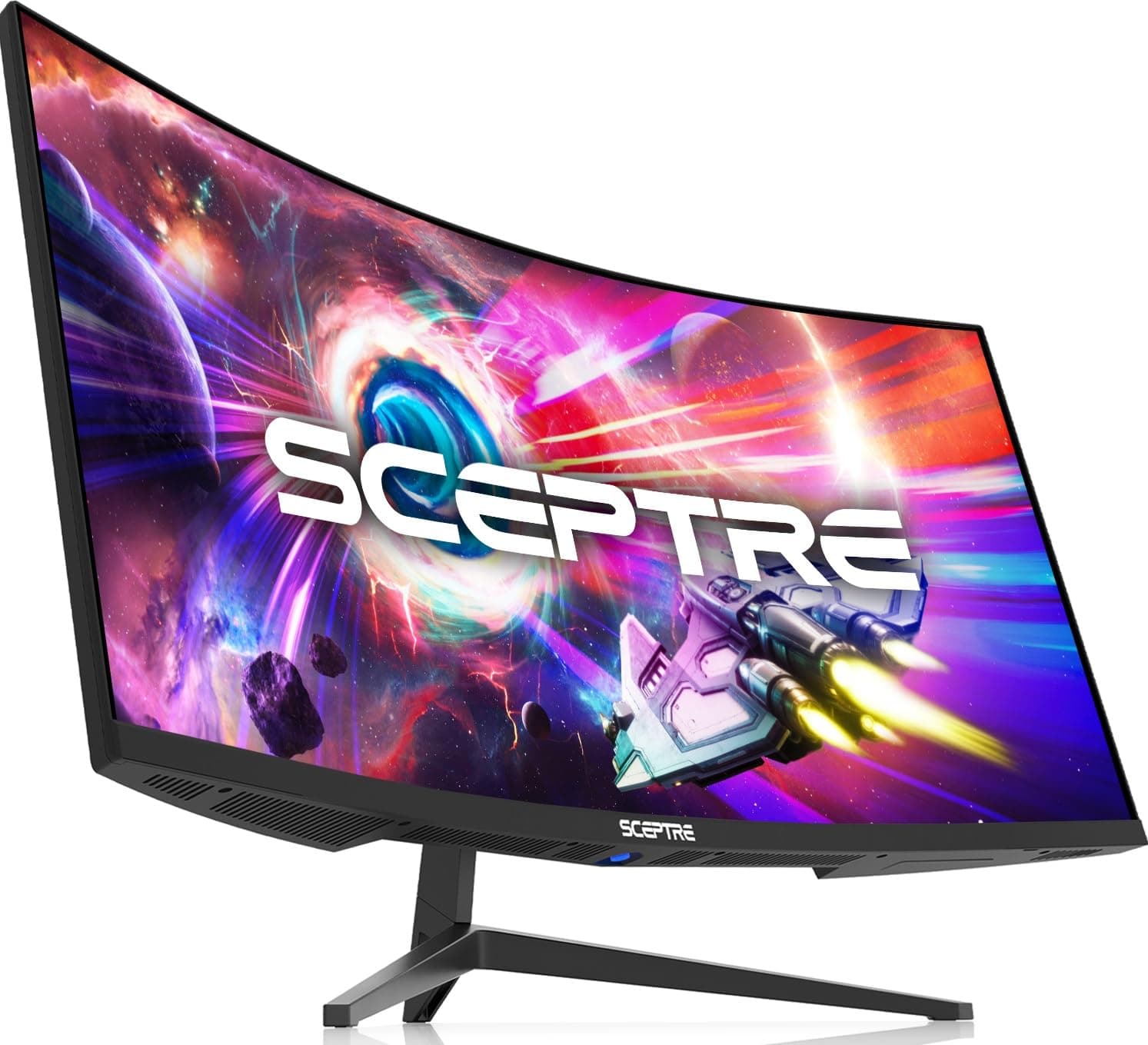 Sceptre Ultrawide Monitor Wqhd Curved 34 Inch 3440 X 1440 R1500 Up to 165Hz Displayport X2 99% Srgb 1Ms Image By Picture, Black From Machine 2023 (C345B-Qut168)