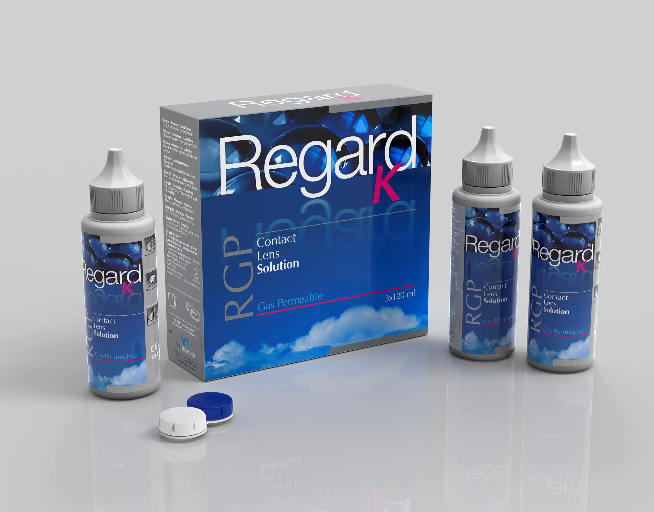 Regard K RGP Contact Lens Solution 3 x 120 Millilitres