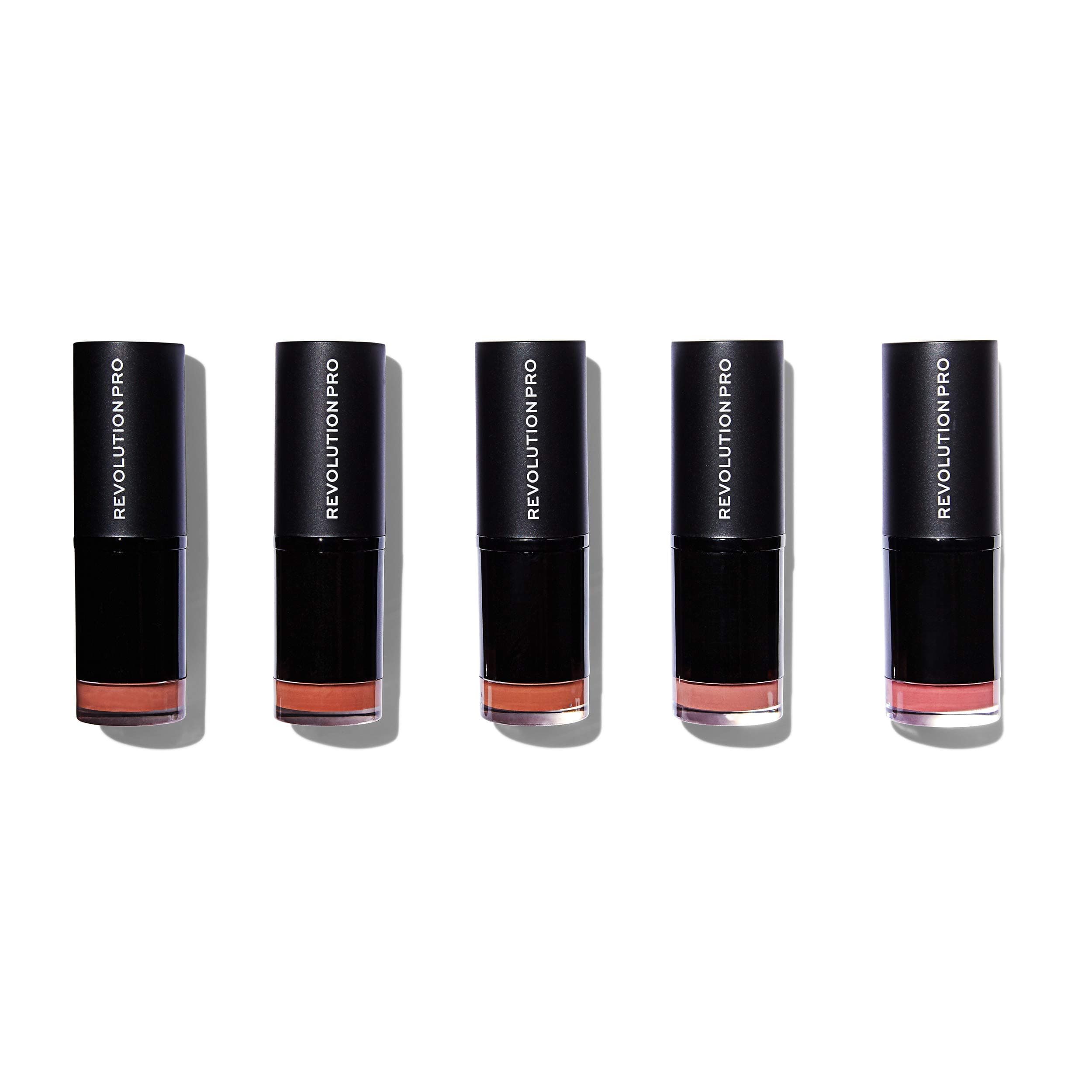 Revolution Beauty London Pro, Lipstick Collection, Bare, 5x3.2g