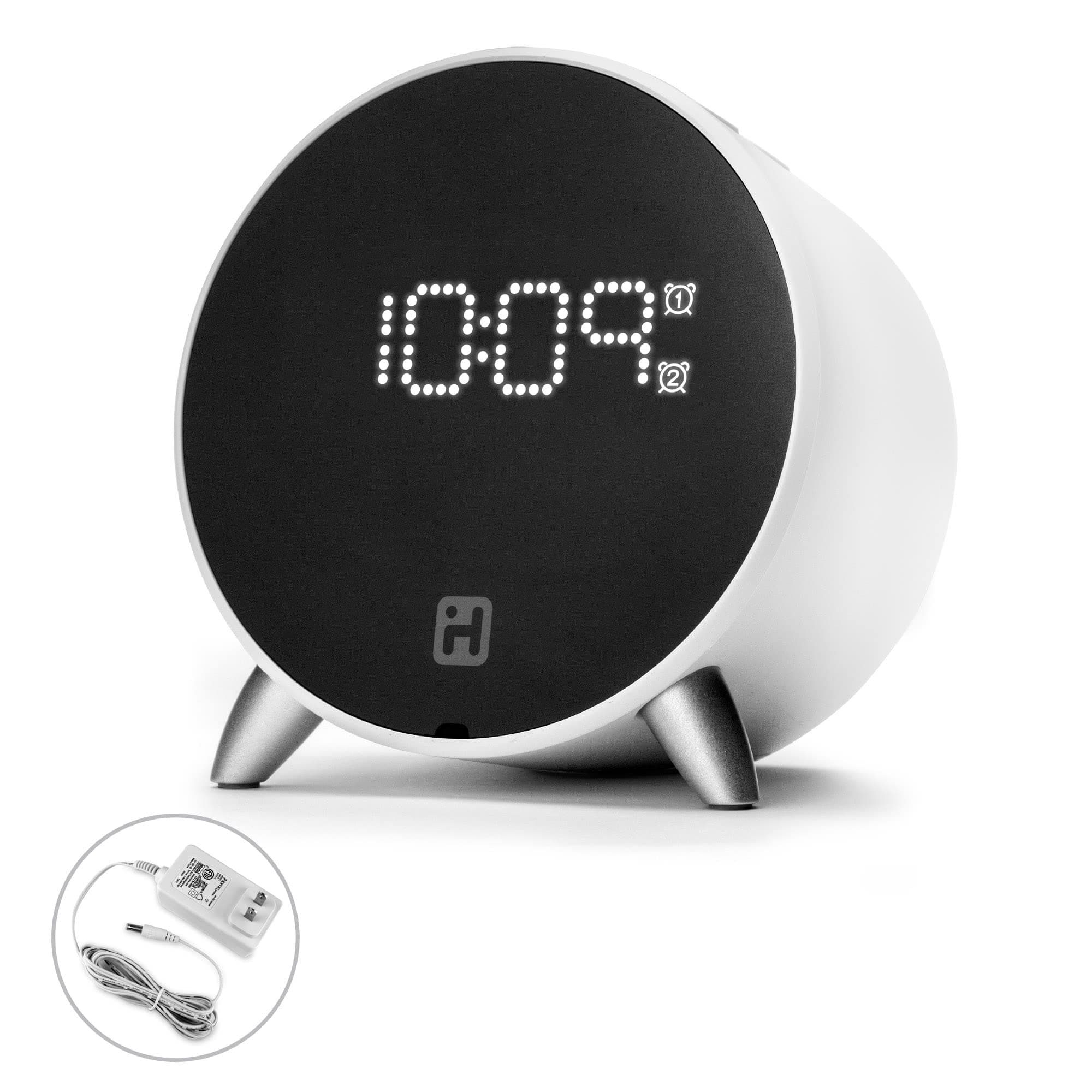 iHome Digital Alarm Clock with 5W USB Charger, Dual Alarm Clock with Dimmable Display, Programmable Snooze, and Battery Backup for Home, Office, and Dorm Room