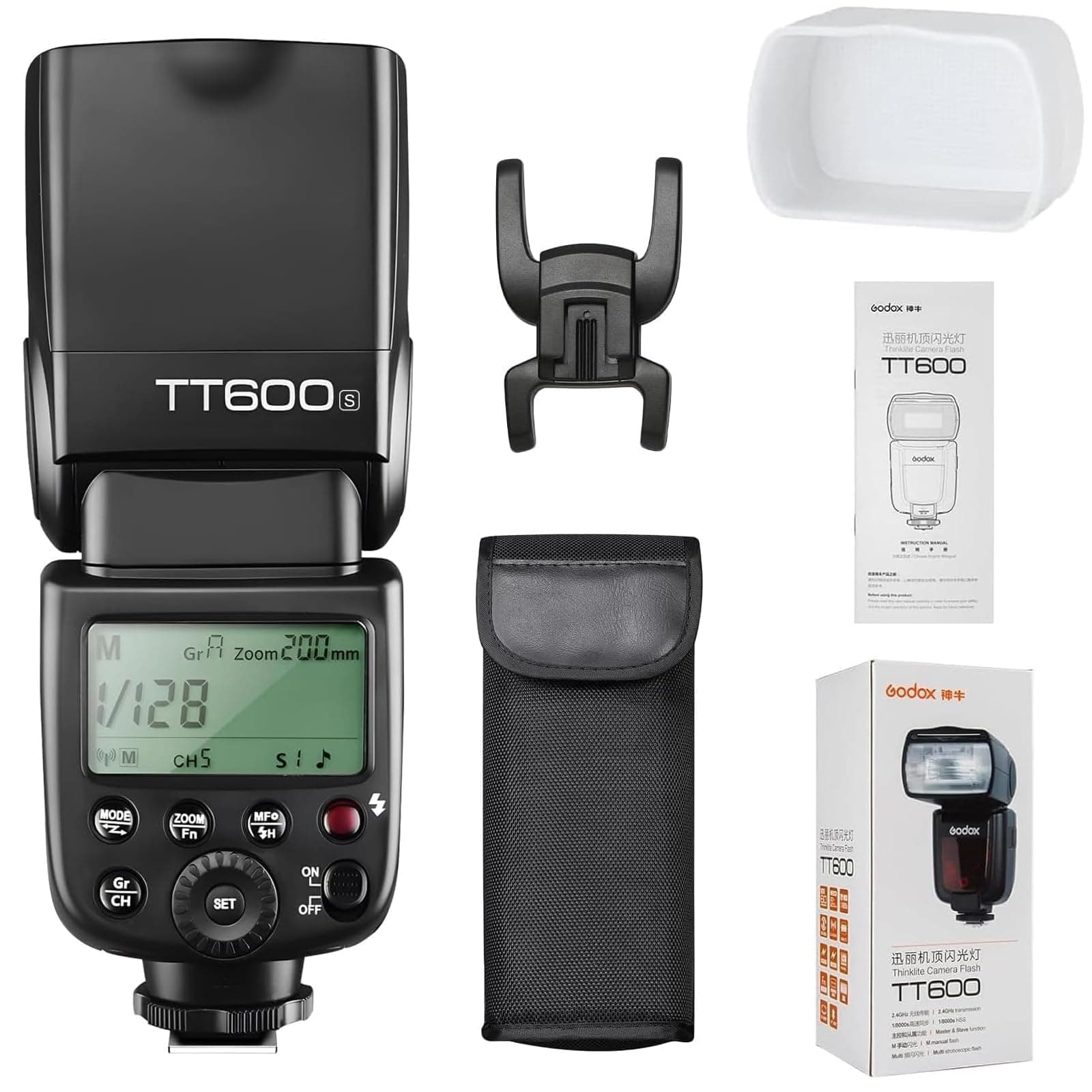 GODOX TT600S 2.4G Wireless Camera Flash Speedlite with Diffuser, Master Slave Off GN60 Manual Flash, Support HSS When paired Off Camera with Godox X Trigger System for Sony Cameras (TT600S for Sony)