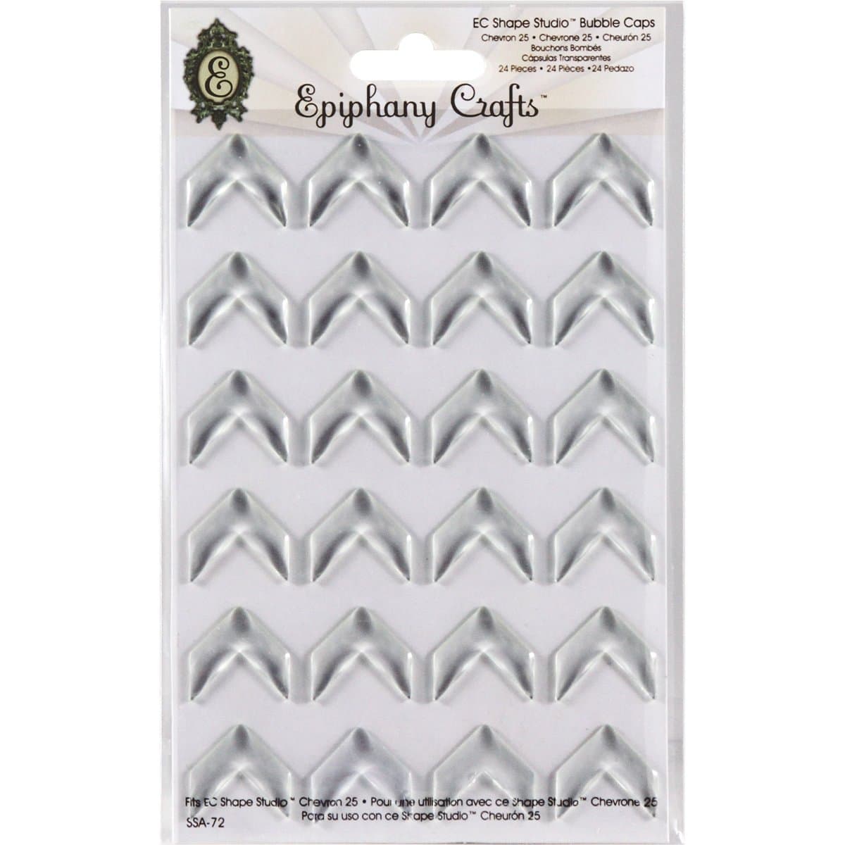 Epiphany Crafts Clear Bubble Caps, Chevron