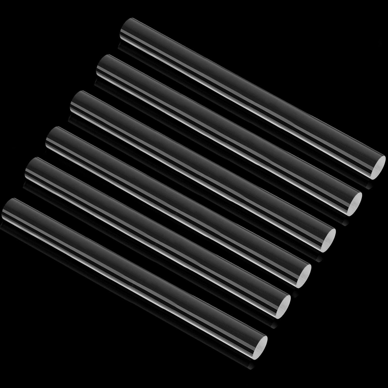 Clabby 6 Pieces Acrylic Clay Roller Plastic Clear Round Tube Roller Pin Polymer Clay Tools for DIY Handmade Crafts Handmade Art Supplies, 6.5 x 0.5 Inch