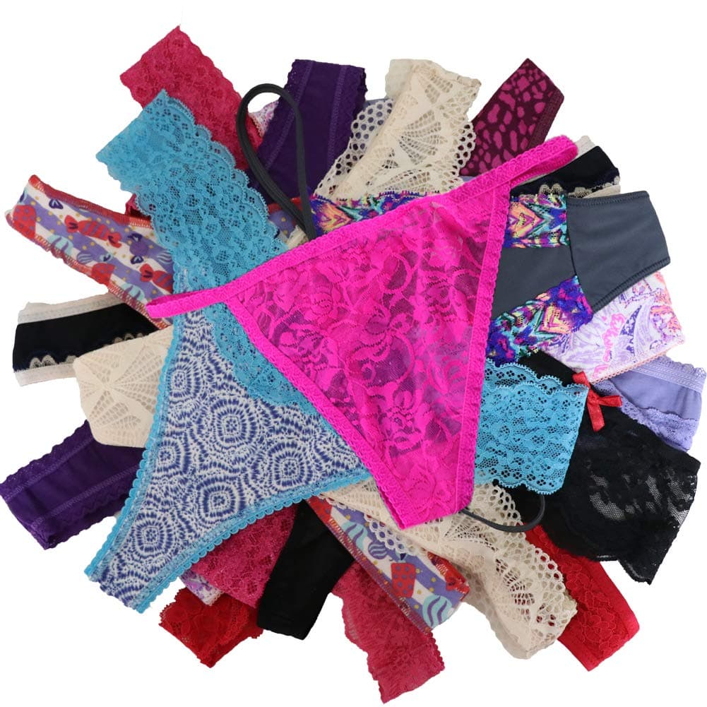 WDXVariety Panties G String Thongs for Women Sexy Womens Underwear Cheeky Tangas (10 Pack)