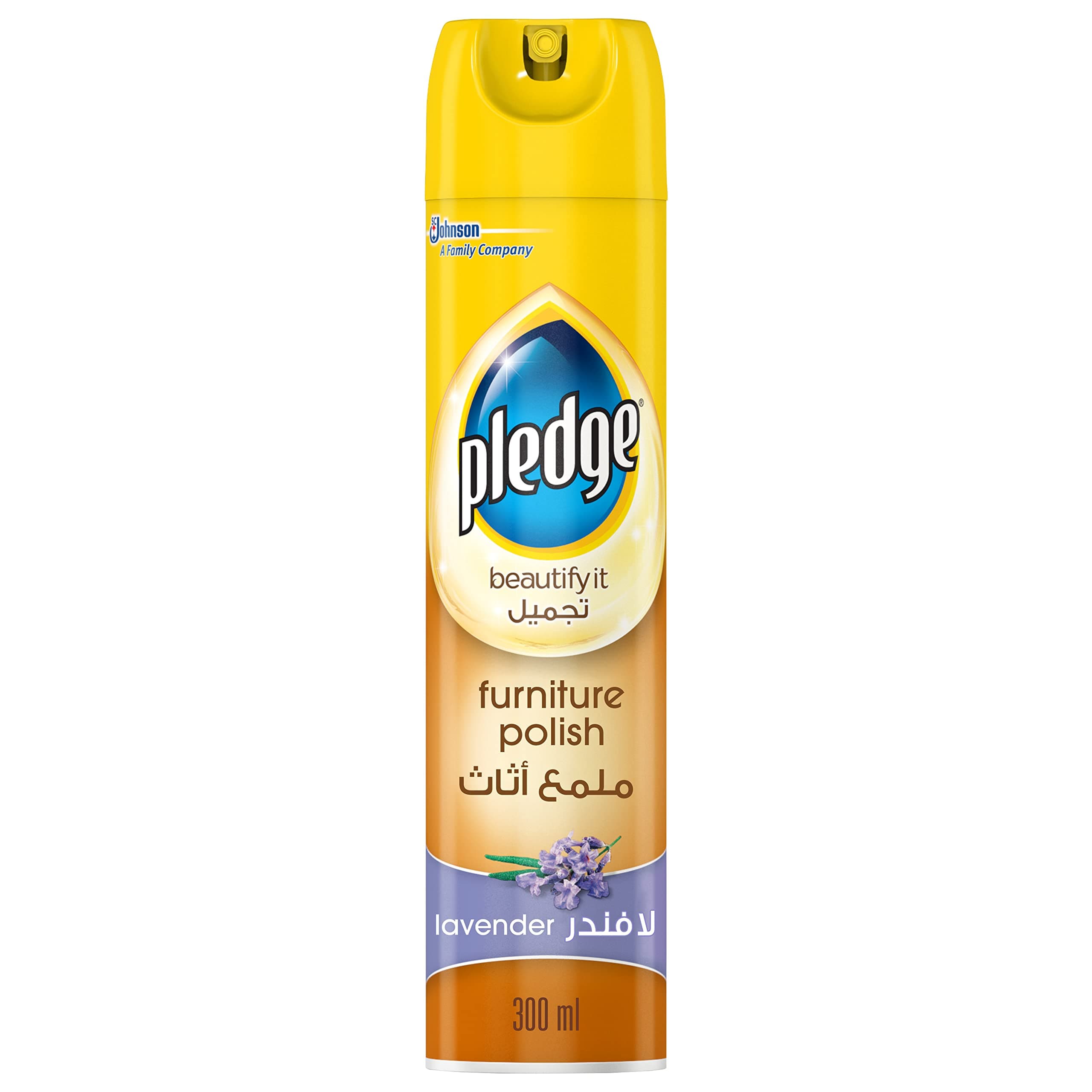 Pledge Beautify It Furniture Polish Spray, Lavendar Scent, 300ml