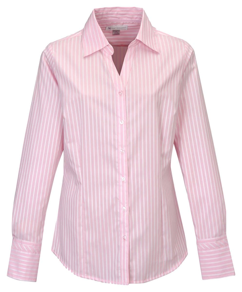 Tri-mountain Women 100% Cotton Y/D Woven Shirts. - SOFT PINK - Small