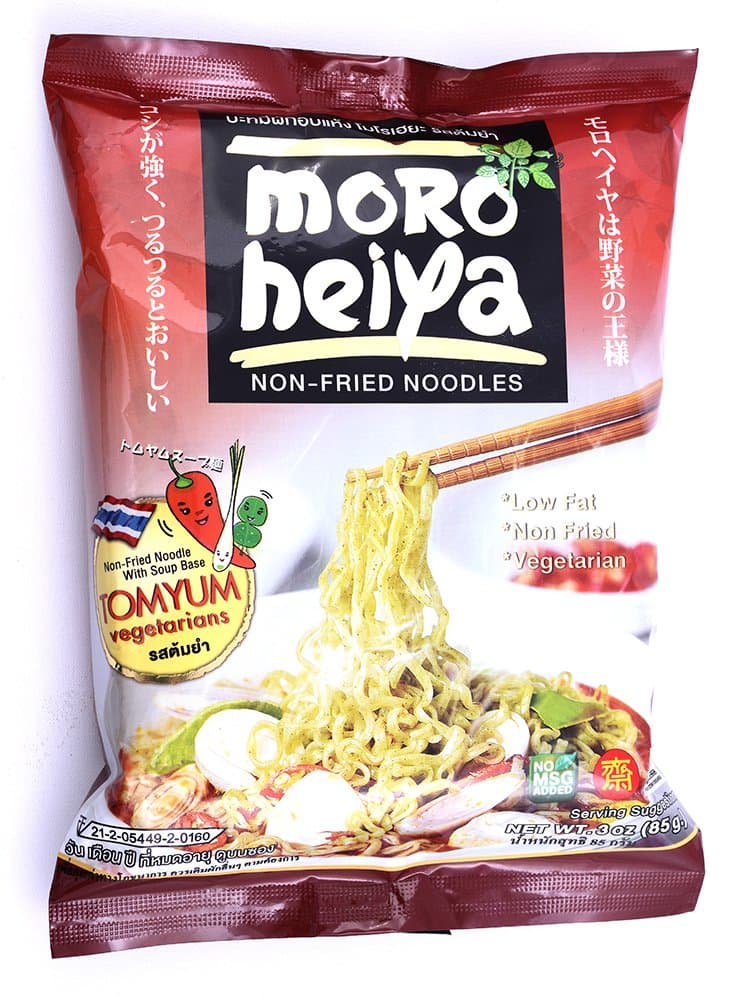 Organic Veggie Moroheiya Noodles Thai Tom Yum (Vegetarian) 85g. - Pack of 5