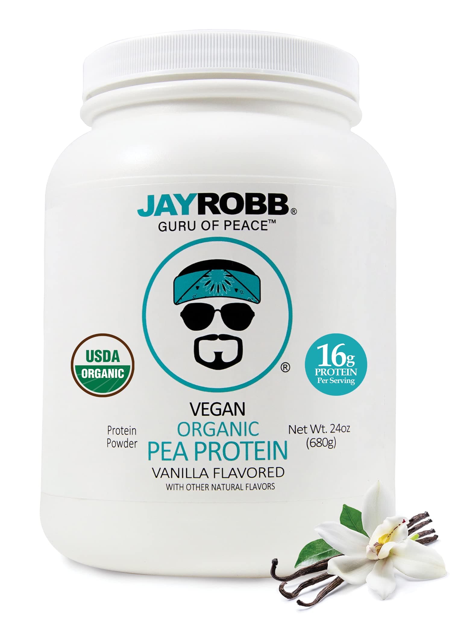 JAYROBB Organic Vegan Vanilla Pea Protein