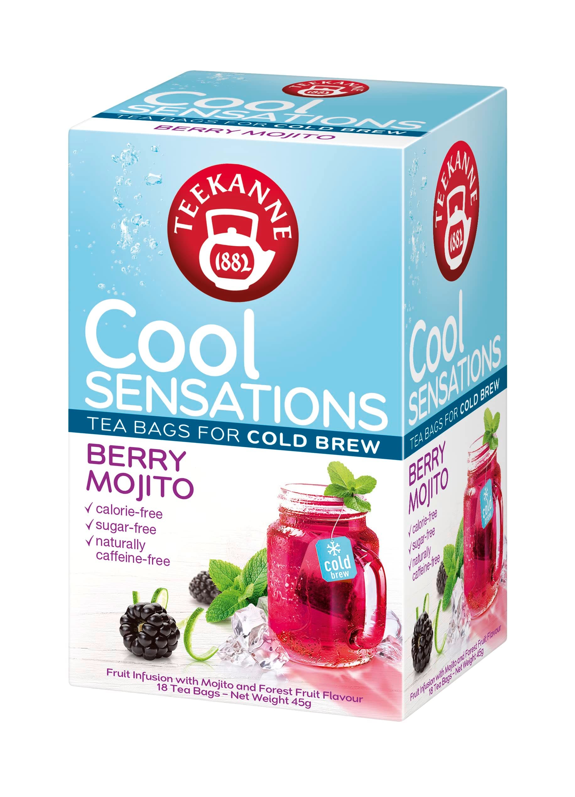 Cool Sensations Berry Mojito Tea 45g - Berry Flavor - Cold Water Preparation