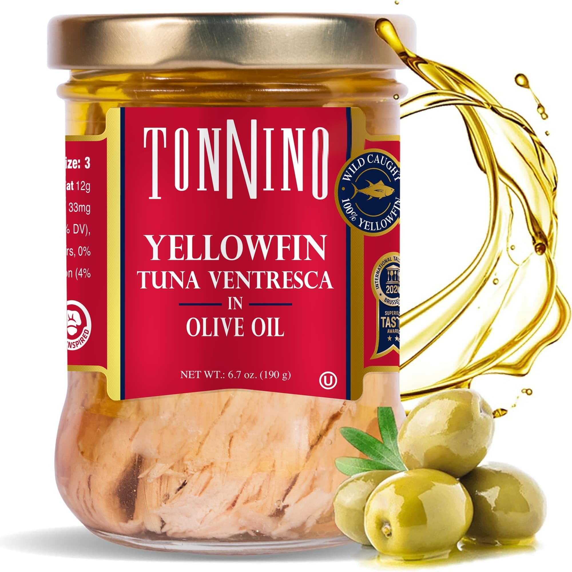 Tonnino Ventresca Tuna in Olive Oil 6.7 oz. Jars Pack of 6