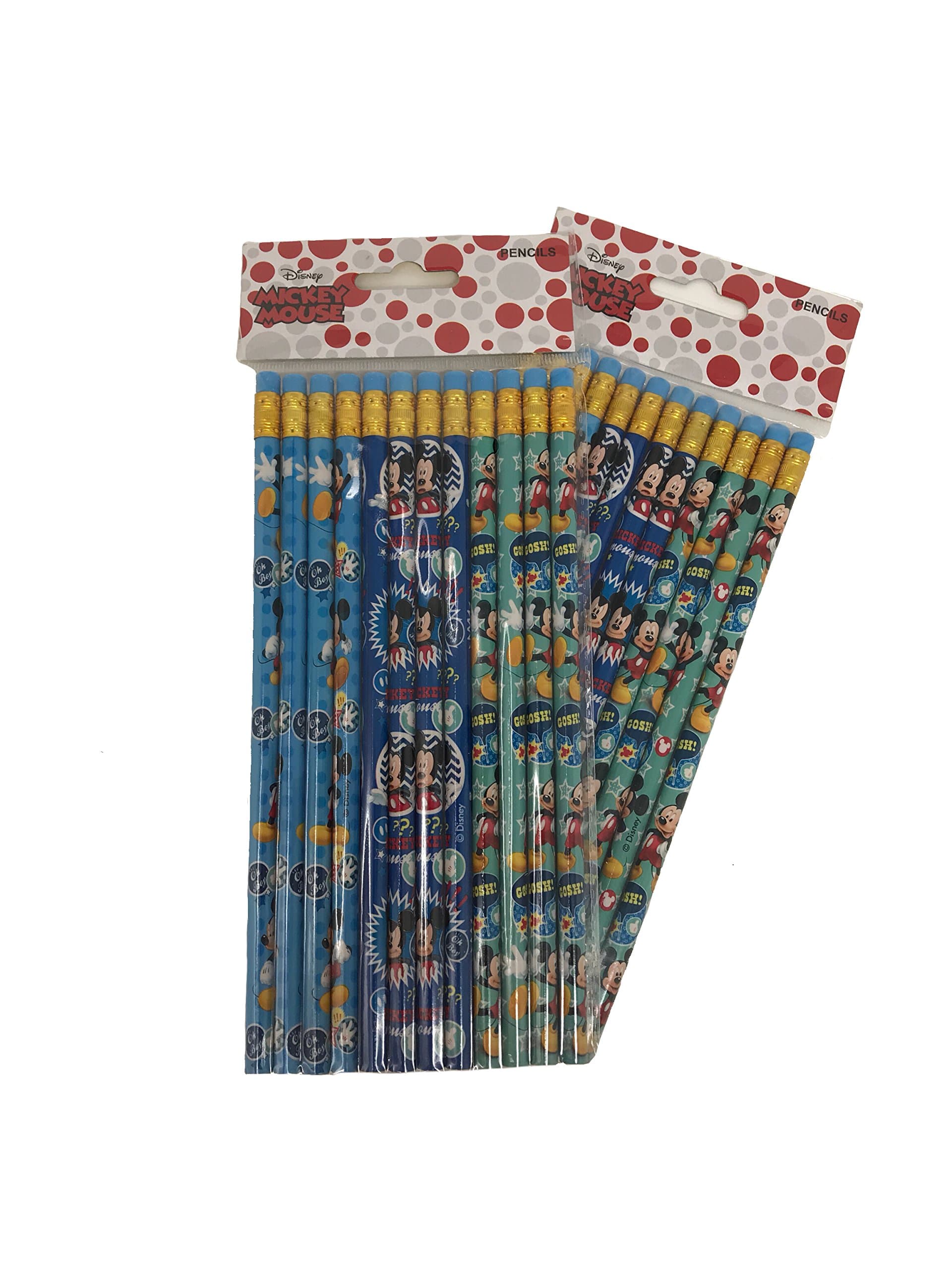 Disney Mickey Mouse Wood Pencils, 2 Packs of 12