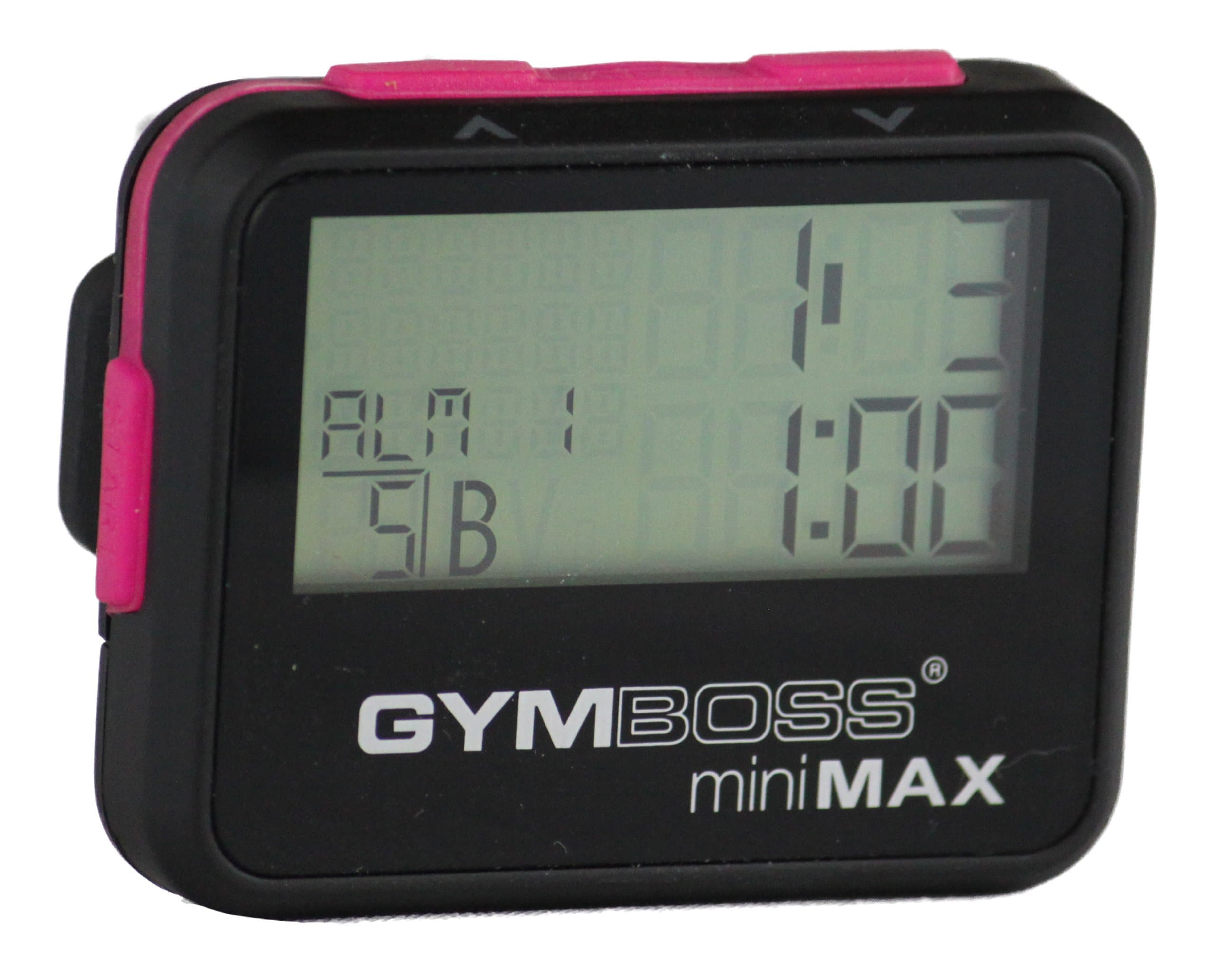 miniMAX Interval Timer and Stopwatch - Black/Pink SOFTCOAT