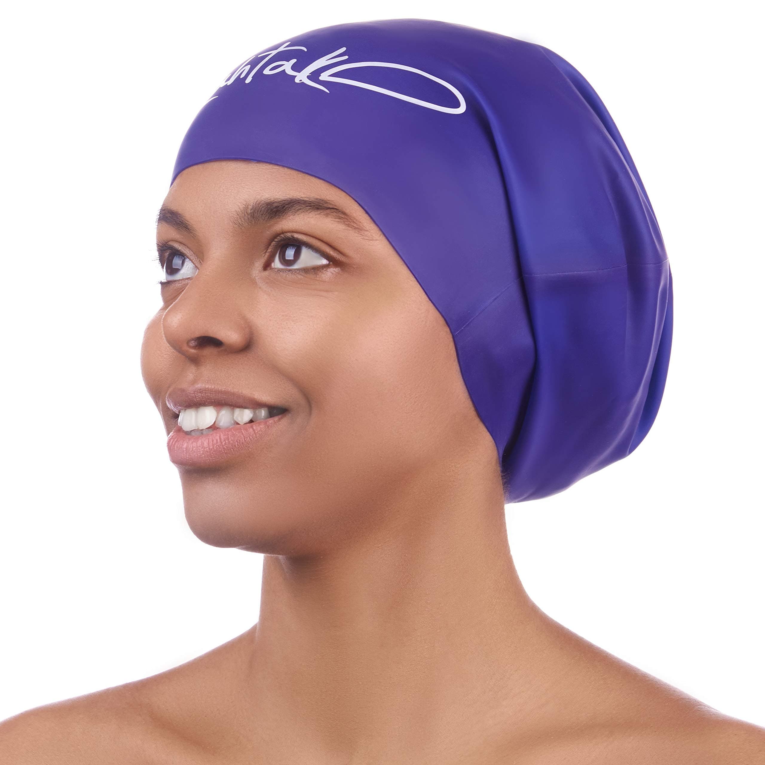 Large Swim Cap for Long Hair - Waterproof Durable Silicone Swimming Cap for Braids, Dreadlocks, Weaves, Afros, Curls – Swim Caps for Women & Men – Anti-Leak Seal for Pool, Beach, Laps & Water Workouts