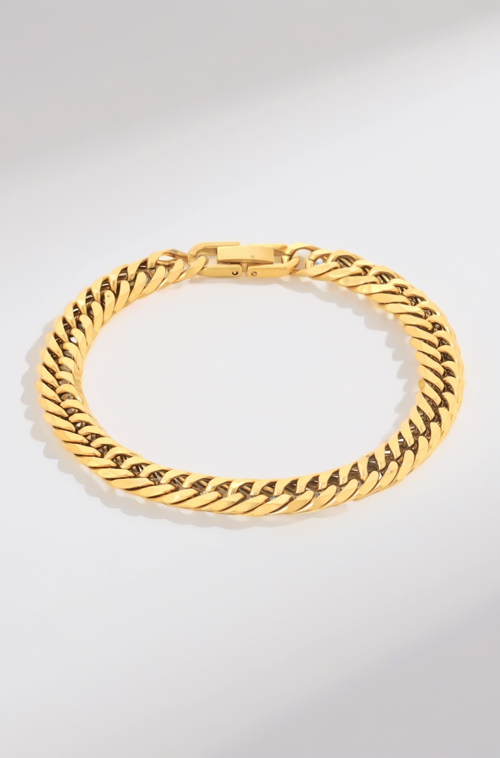 Bracelets for Men and Boys | Gold Plated Curb Chain Bracelet for Men | Stainless Steel Type Bracelet | Accessories Jewellery for Men | Birthday Gift for Men and Boys Anniversary Gift for Husband