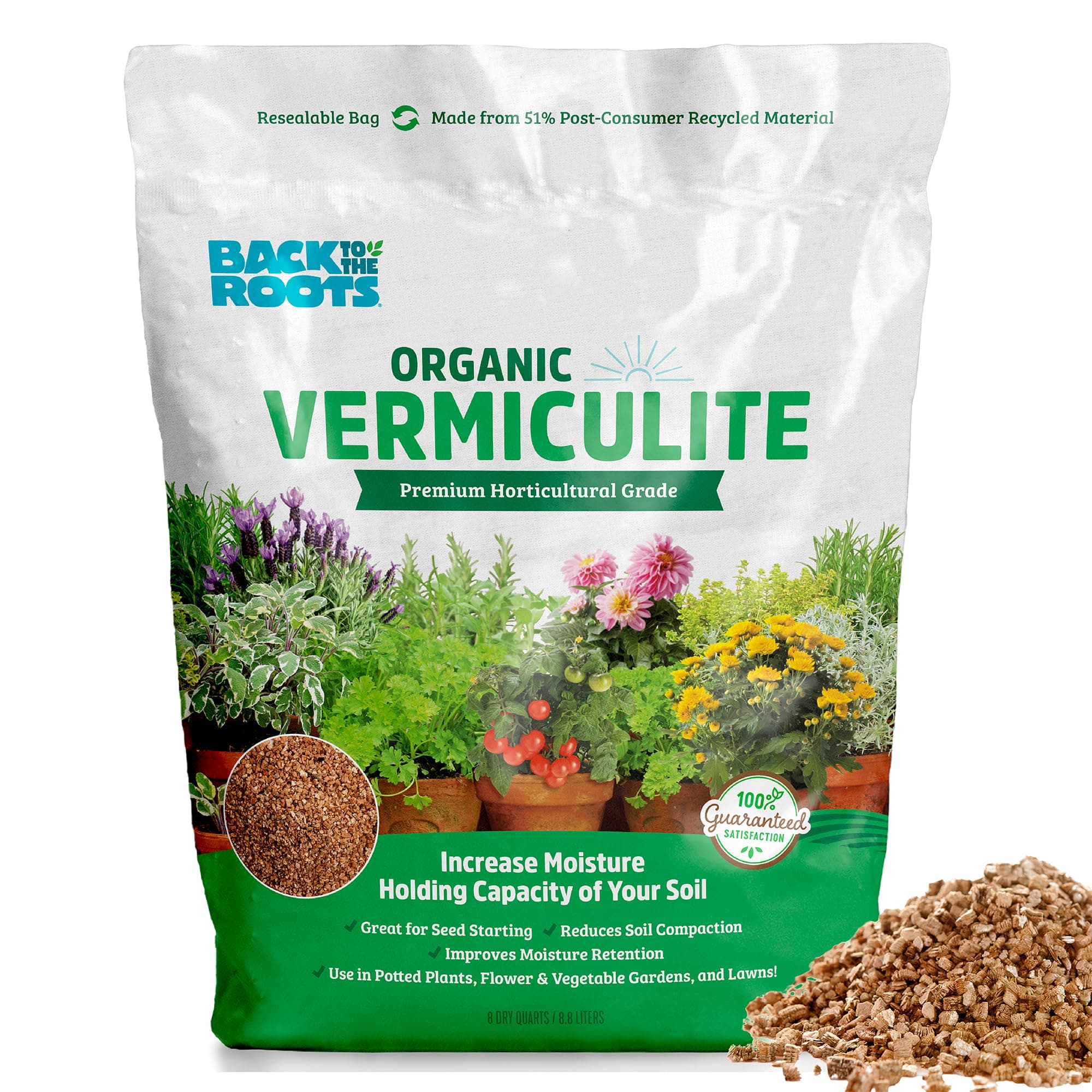 Back to the Roots 100% Organic Vermiculute | Made in The USA | Premium Nutrition for Indoor and Outdoor Plants