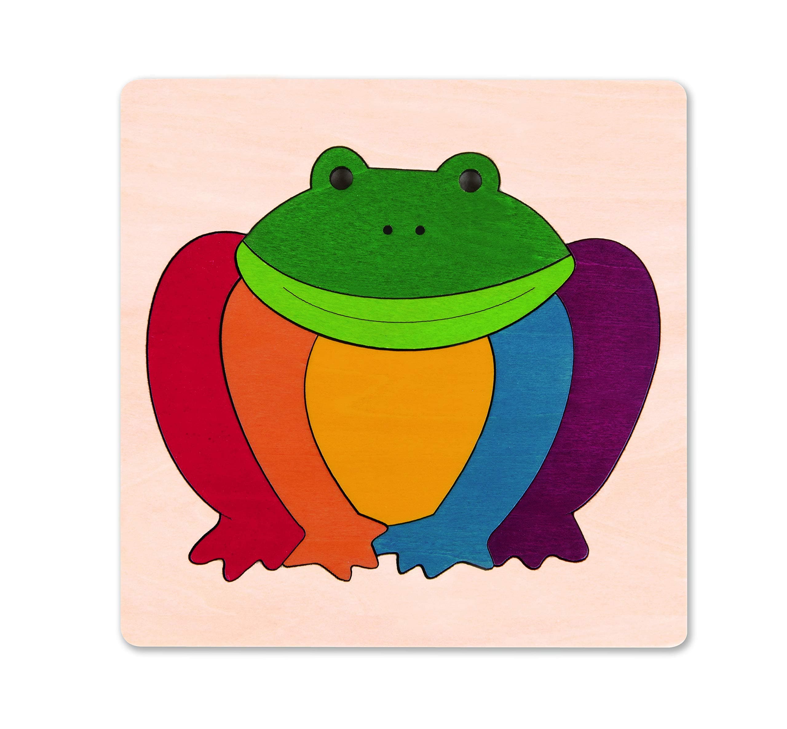 George Luck GLU-E6503 Rainbow Frog Wooden Puzzle
