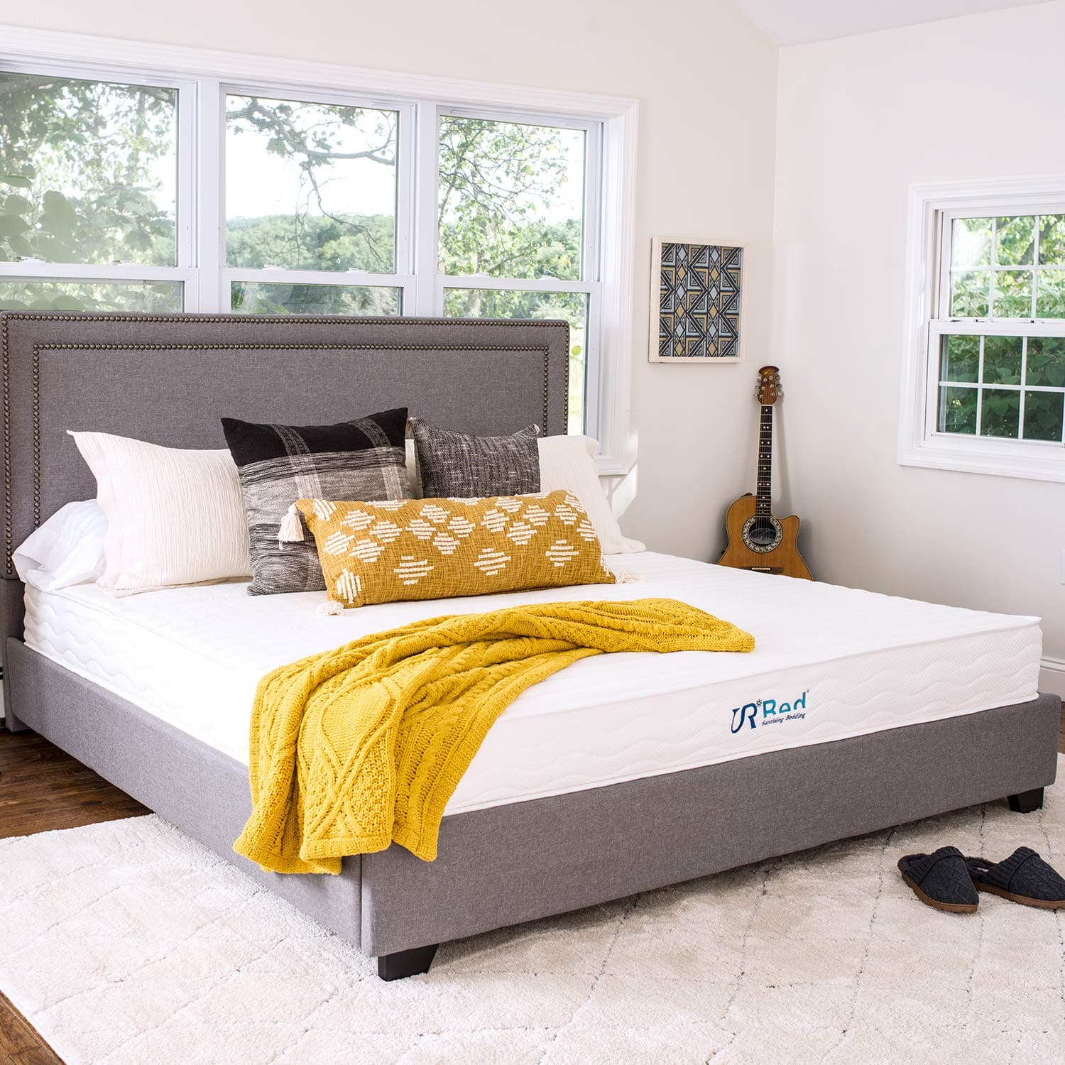 Sunrising Bedding 10 inch Twin Natural Latex Mattress, Individually Encased Pocket Coil, Firm, Supportive, Naturally Cooling, Organic Mattress, 120-Night Free Trial, 20-Year Warranty