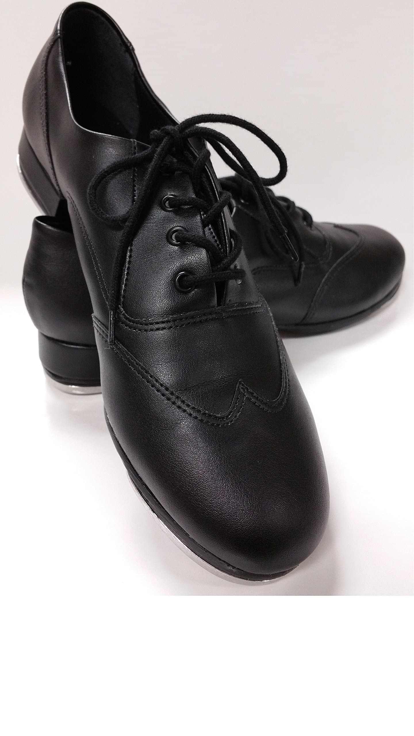 So Danca TA20 Adult Oxford Tap Shoe (Adult 10.5, Black/White)