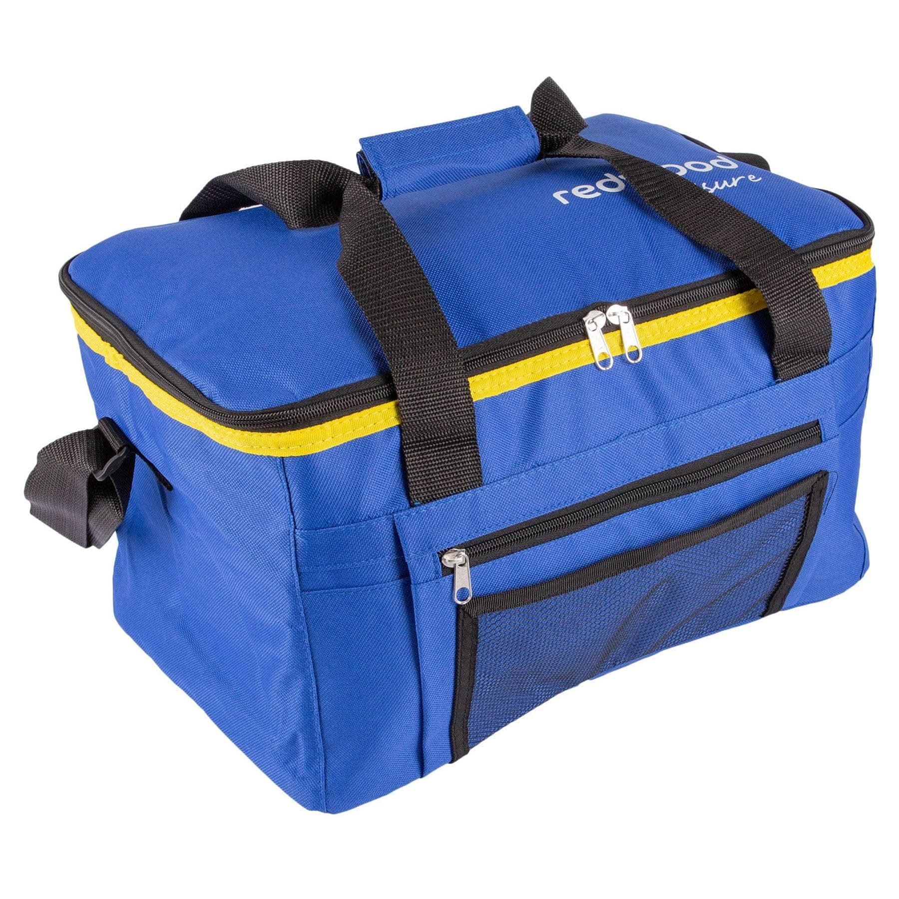 by Redwood 1x Blue 24L Insulated Cool Bag - Foldable Thermal Cold Picnic Beach Camping Travel Food Lunch Family Cooler Ice Box