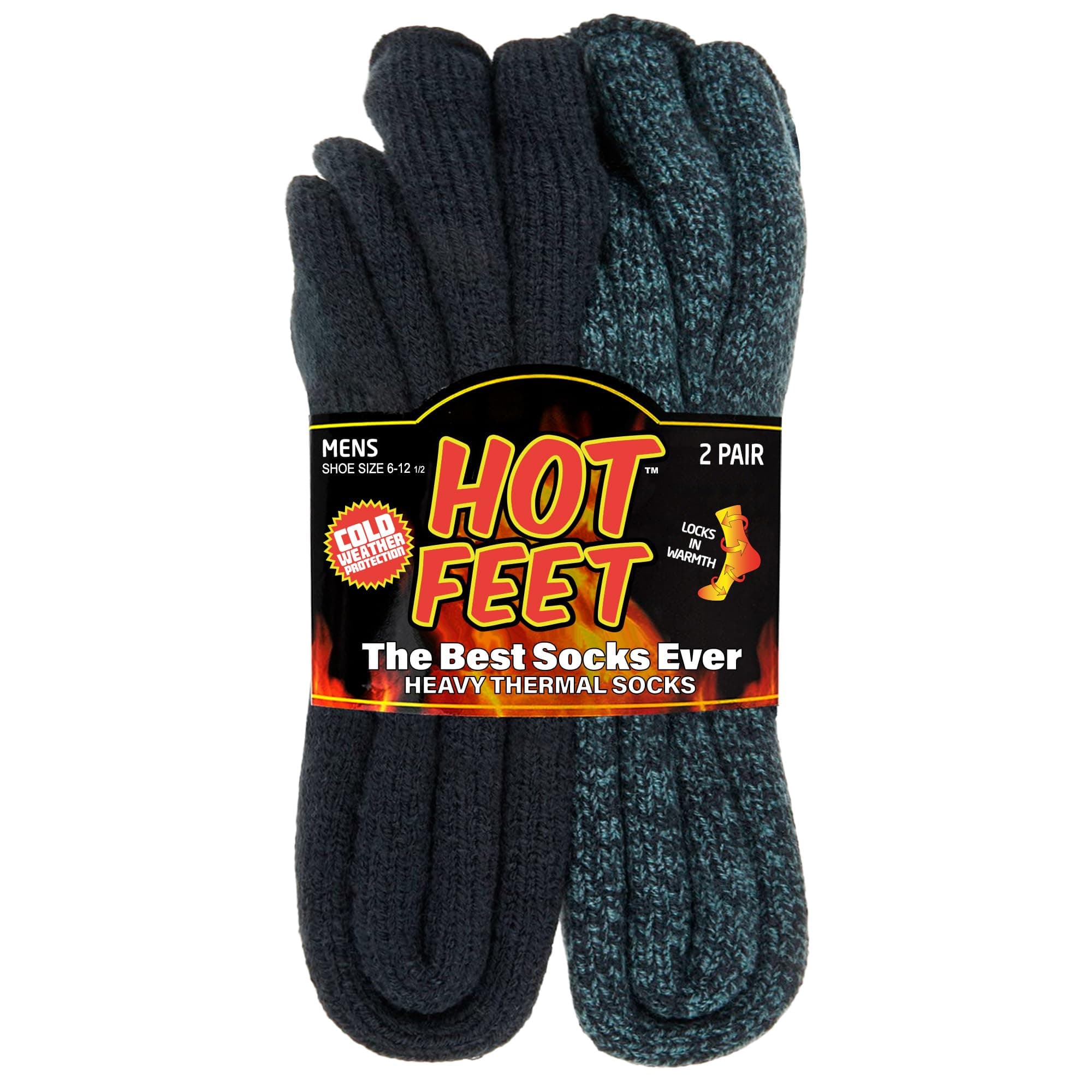 Thermal Socks for Men, Cold Weather, 2/4 Pack Thick Warm Socks, Winter Insulated, Stocking Stuffers, Size 6-12.5