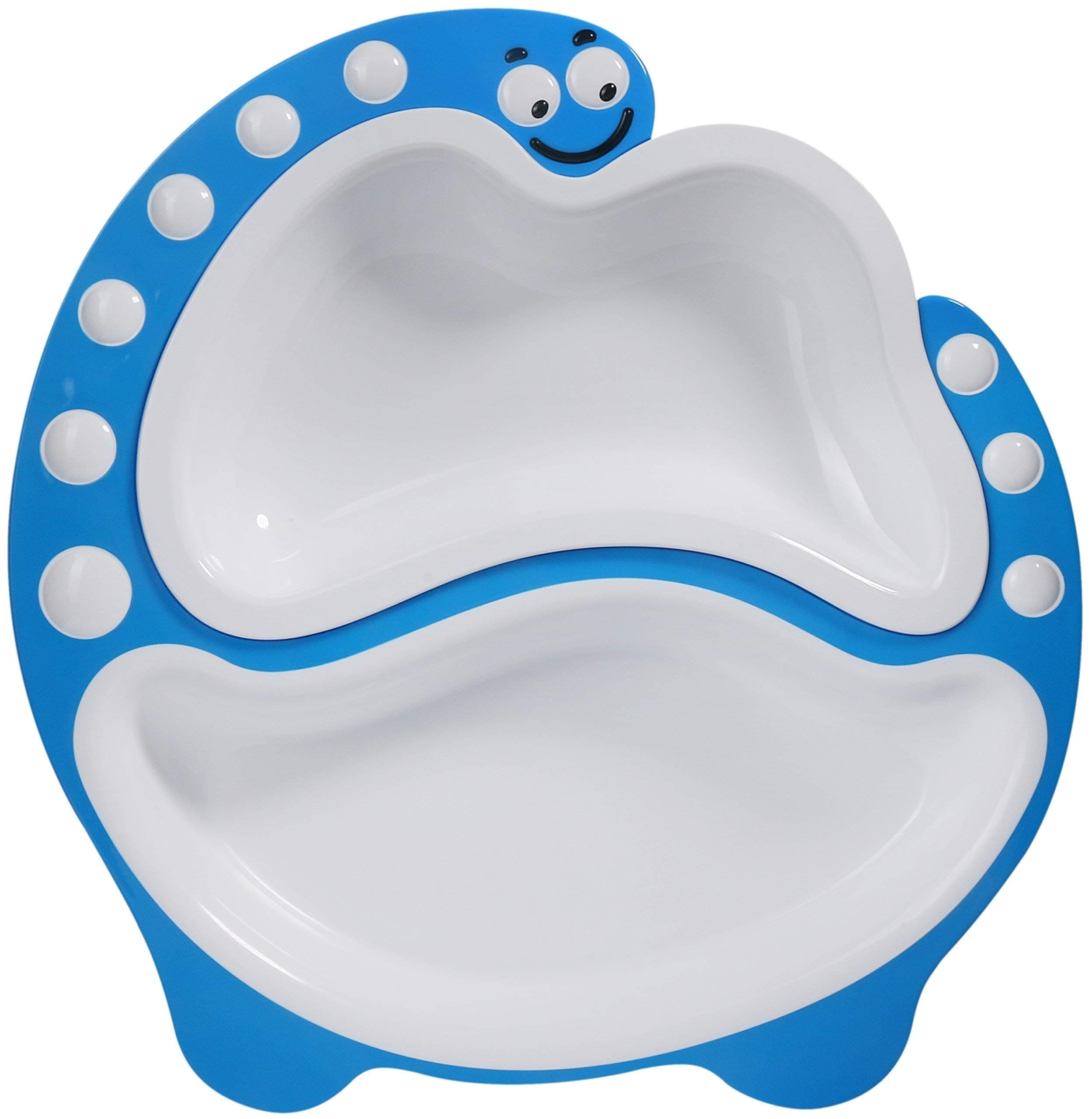 Kids,Toddlers Baby Divider Plate - Dinosaur (Blue)