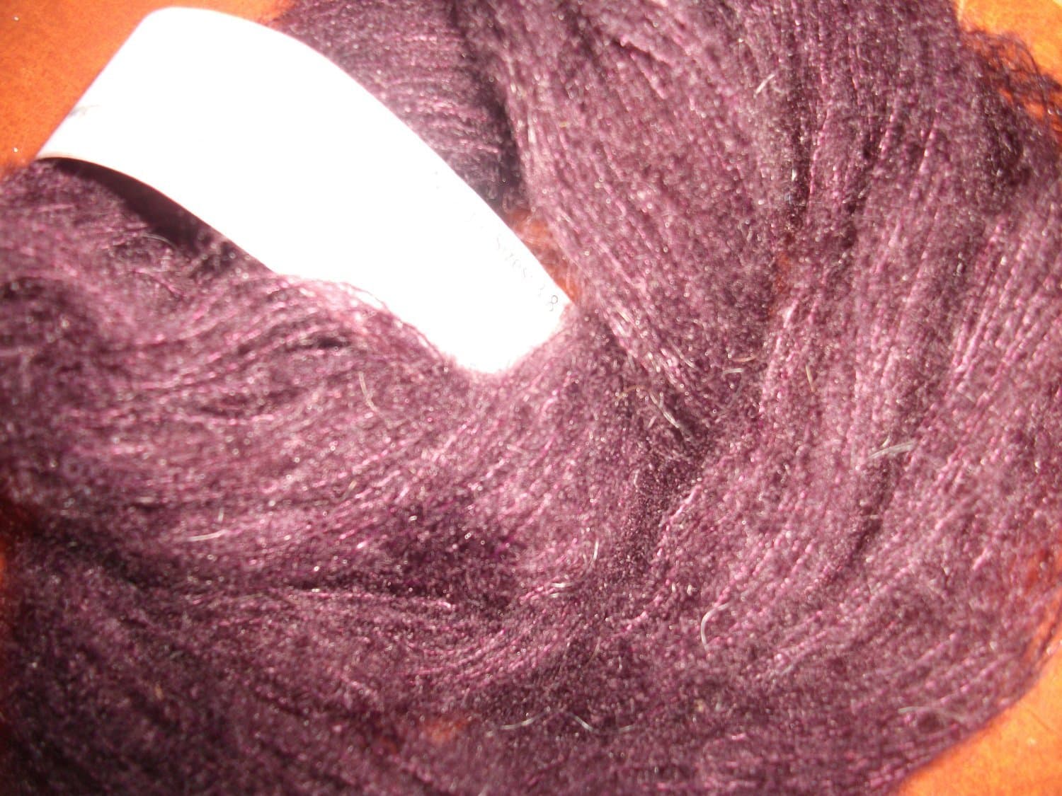 Lace Weight Burgundy Purple Kid Mohair Angora Silk Fuzzy Knitting Yarn
