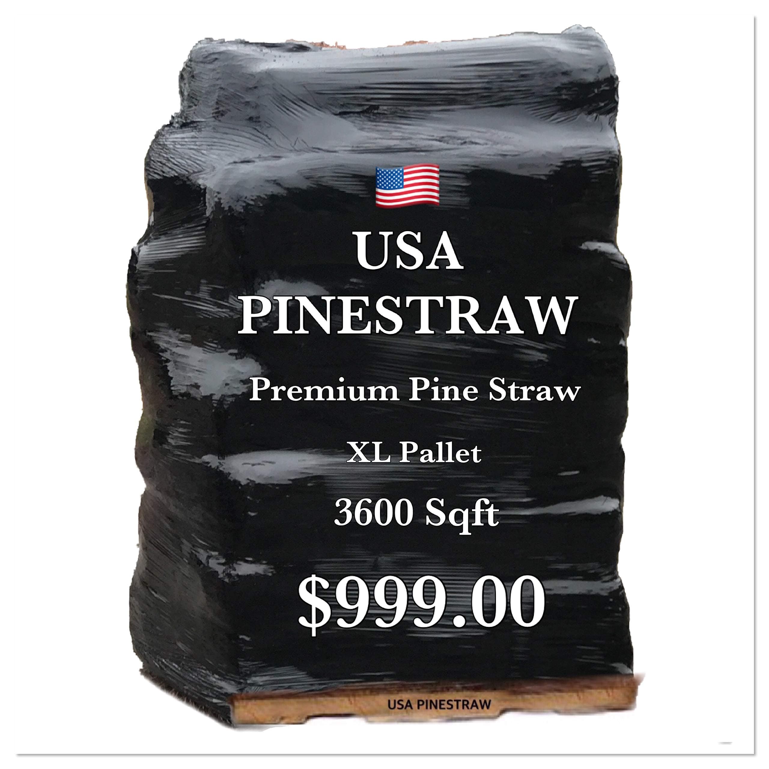USA Pine Straw - Pine Needle Mulch - Premium Long Needle - Covers 3600 Sqft.