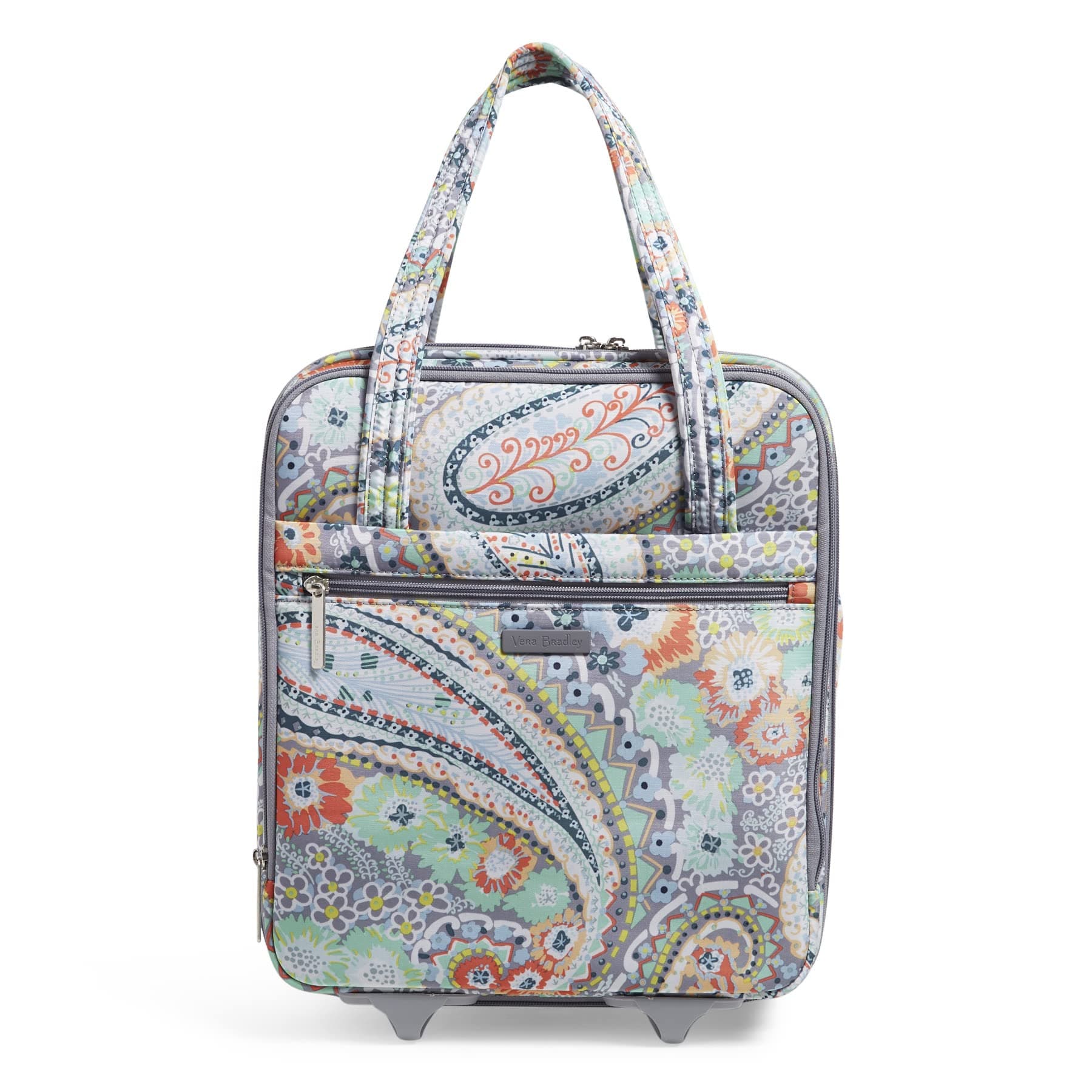 Vera BradleyWomen's Softside Underseat Rolling Work Bag, Citrus Paisley, One Size