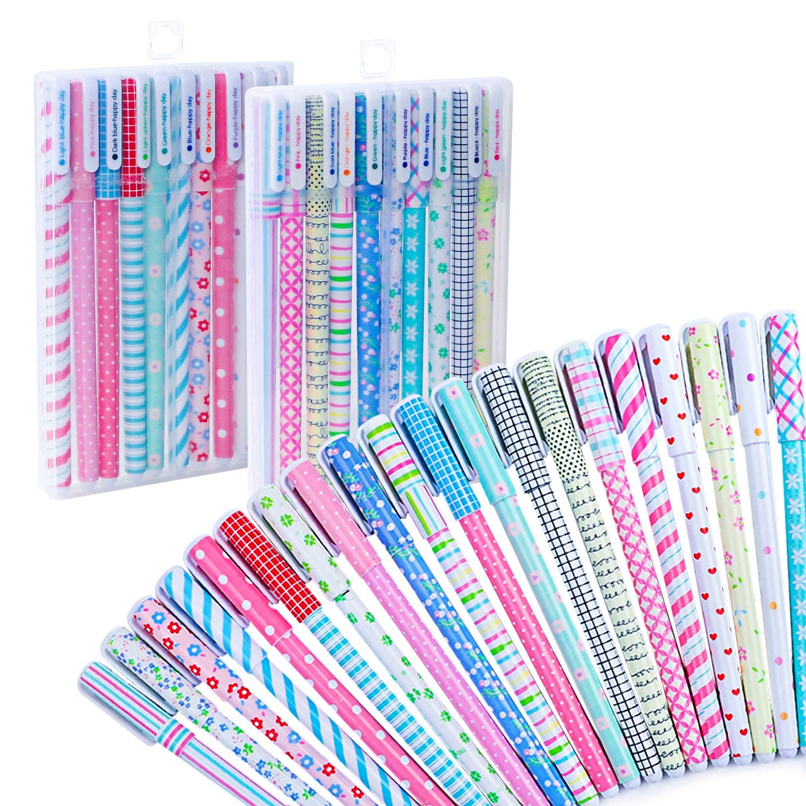 Cocoboo 20pcs Cute Color Pens, Gel Ink Pens for Planner Note Writing, Calendar Coloring, Office and School Supplies, Colorful Pens for Women Girls Teens Gifts (0.5mm)